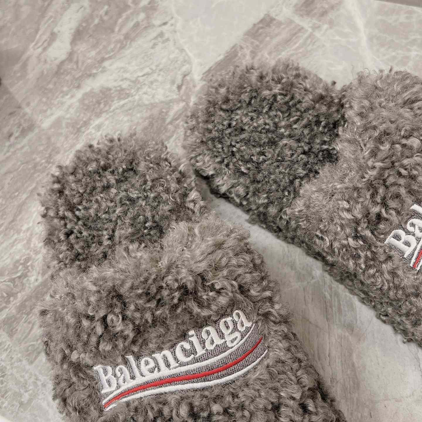 Balenciaga Furry Slide Sandals - DopestKickz