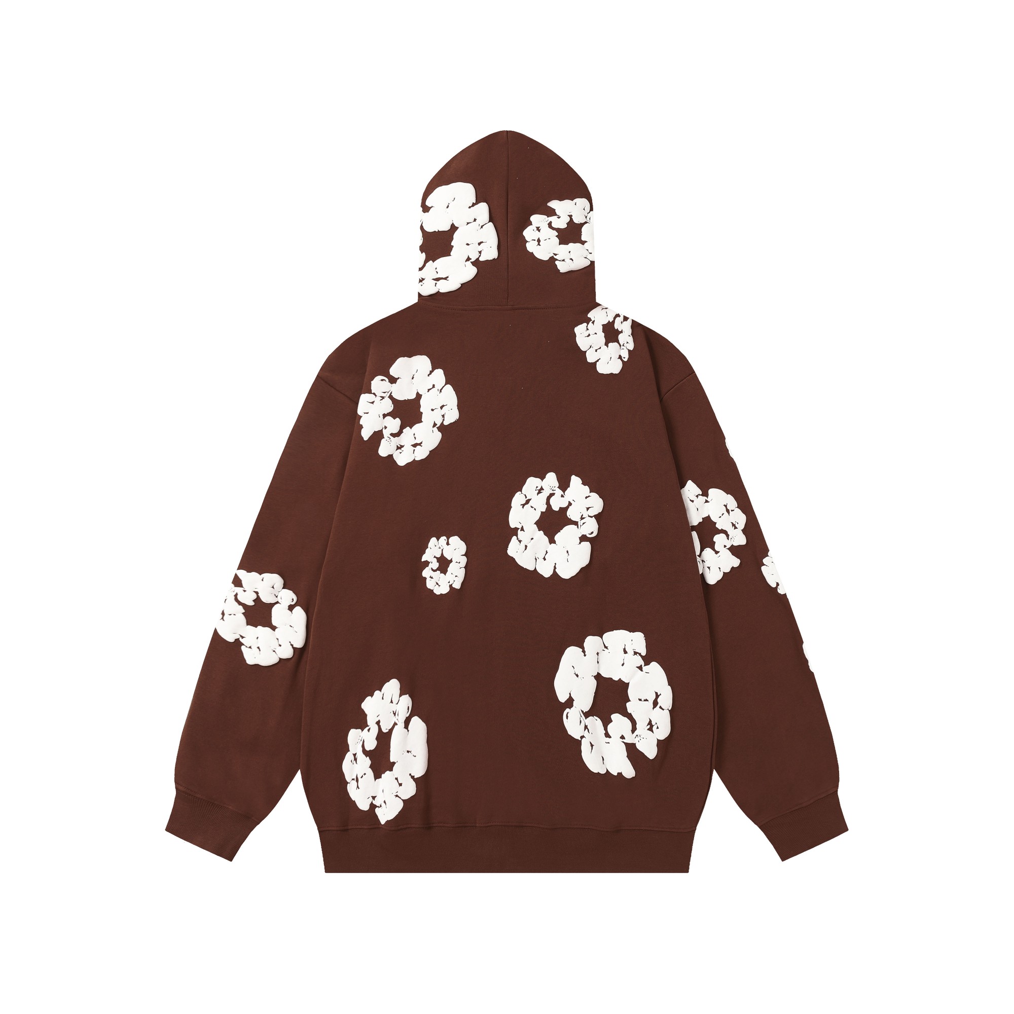 Denim Tears Cotton Wreath Zip Hoodie Brown - DopestKickz