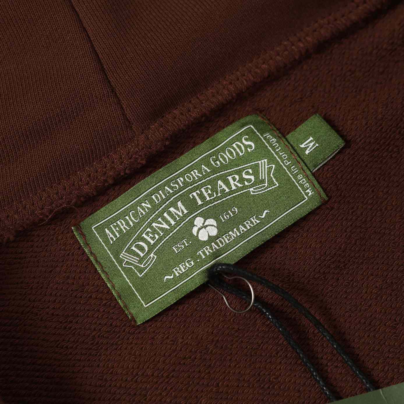 Denim Tears Cotton Wreath Zip Hoodie Brown - DopestKickz