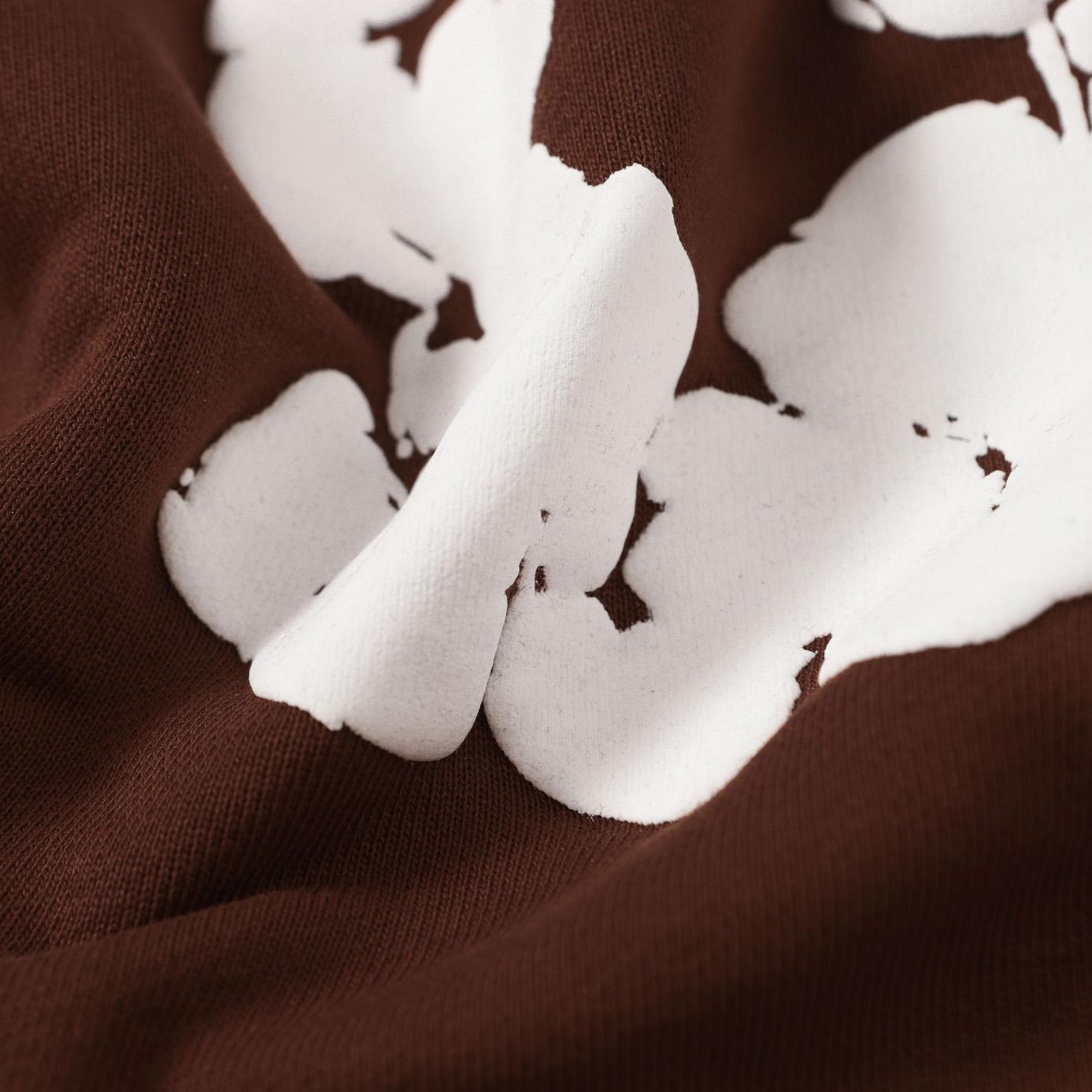 Denim Tears Cotton Wreath Zip Hoodie Brown - DopestKickz