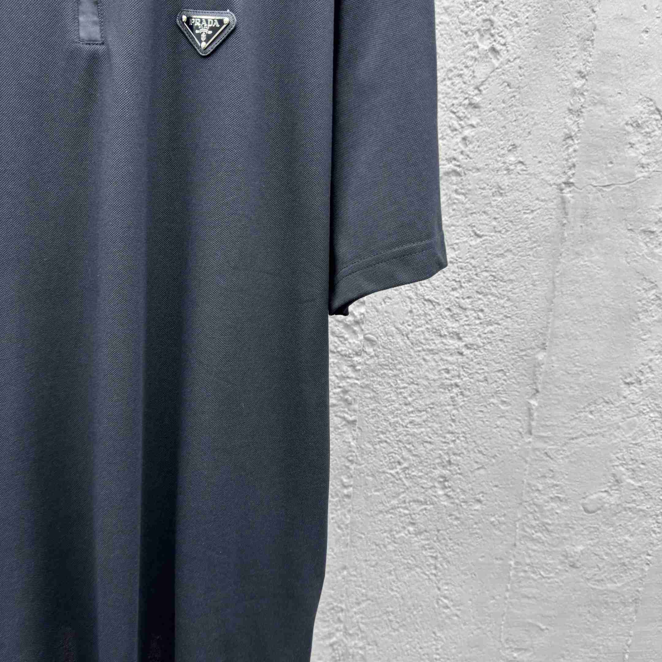 Prada Piqué Polo Shirt With Re-Nylon Details - DopestKickz
