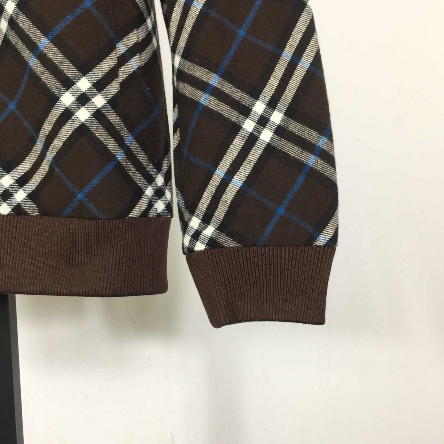 Burberry Check Wool Cashmere Bomber Jacket - DopestKickz