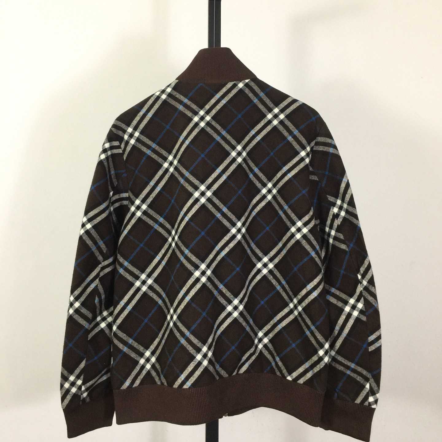 Burberry Check Wool Cashmere Bomber Jacket - DopestKickz