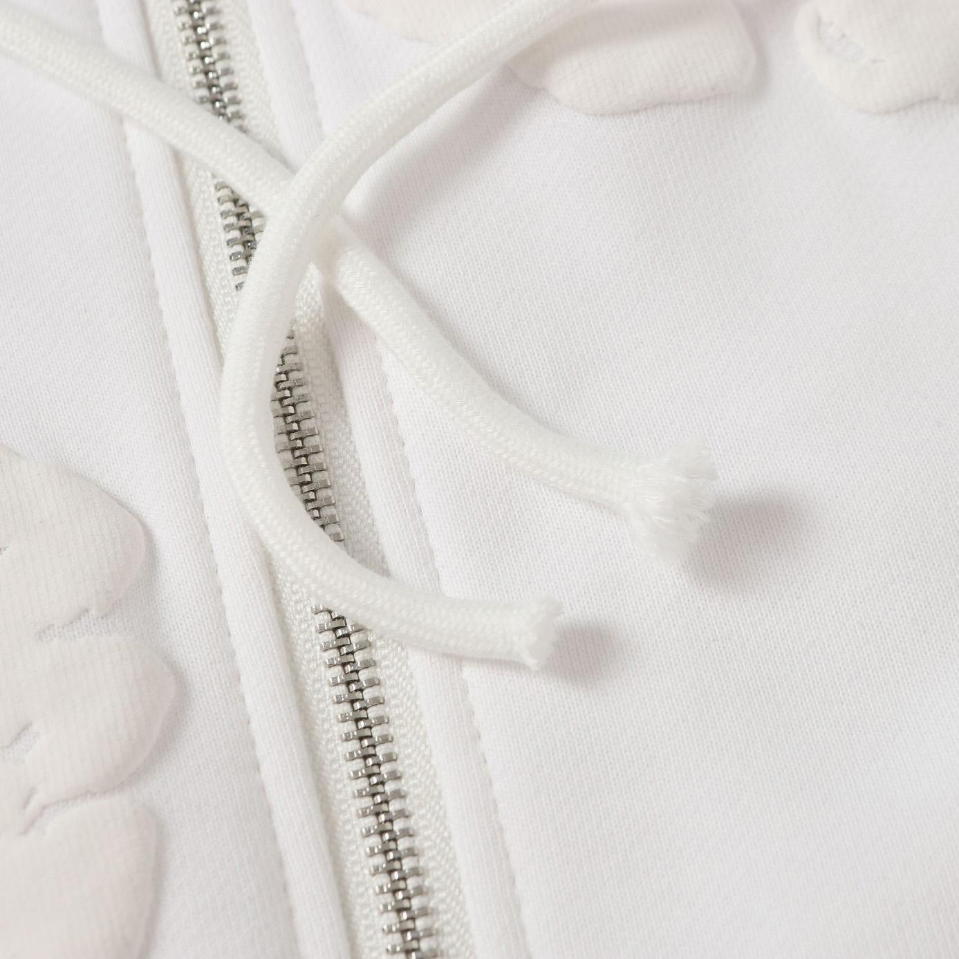 Denim Tears Cotton Wreath Zip Hoodie White - DopestKickz