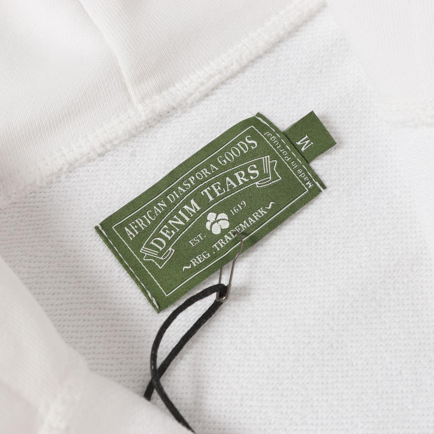 Denim Tears Cotton Wreath Zip Hoodie White - DopestKickz