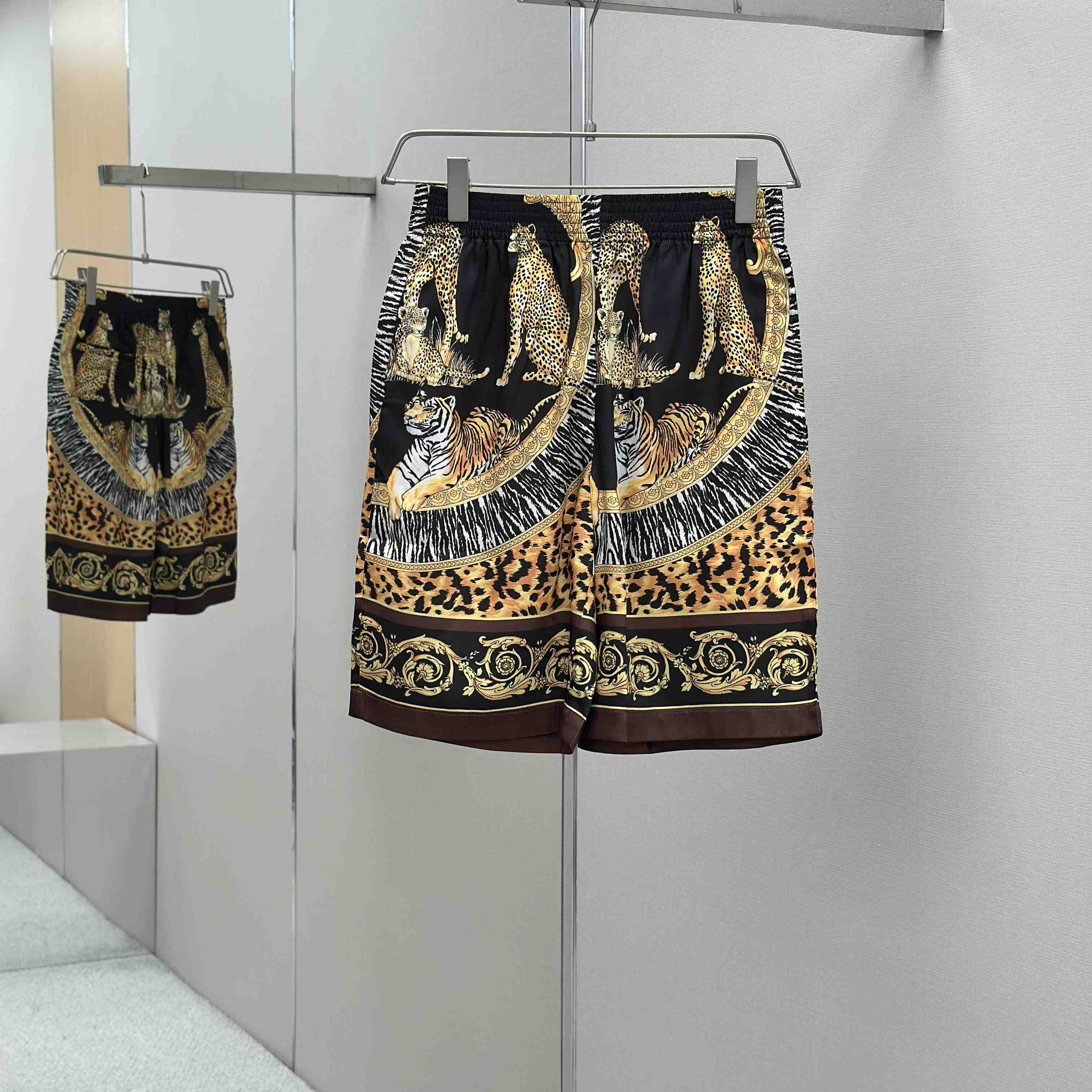 Versace Wild Cats Silk Shirt & Shorts - DopestKickz