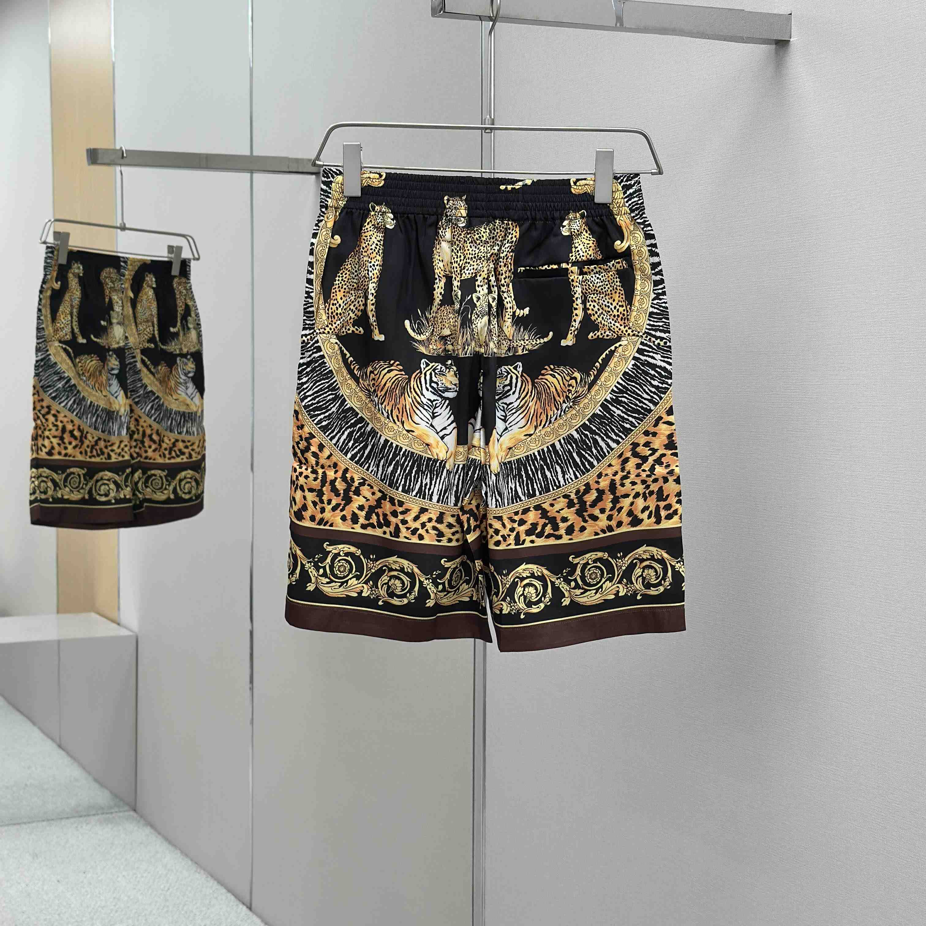 Versace Wild Cats Silk Shirt & Shorts - DopestKickz