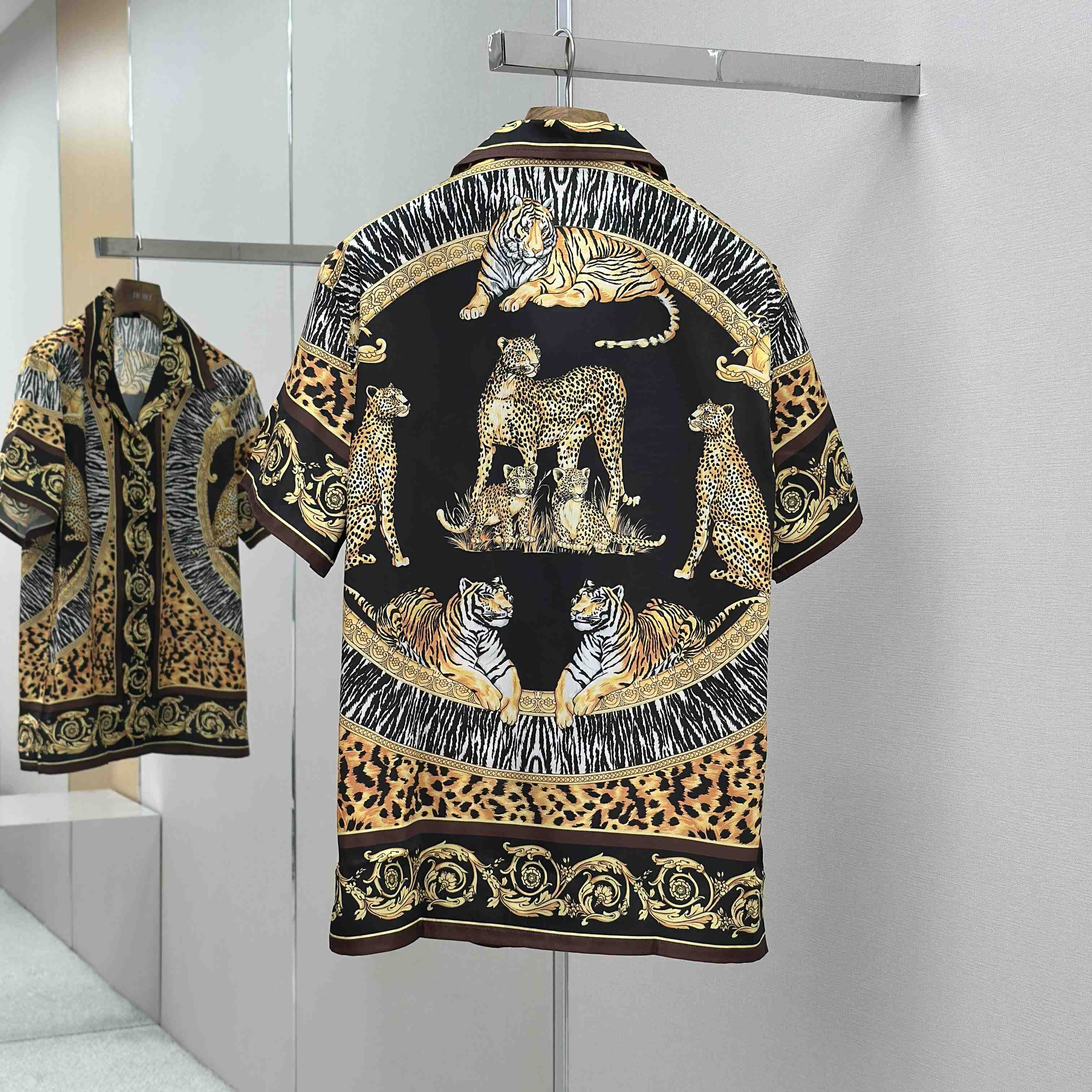 Versace Wild Cats Silk Shirt & Shorts - DopestKickz