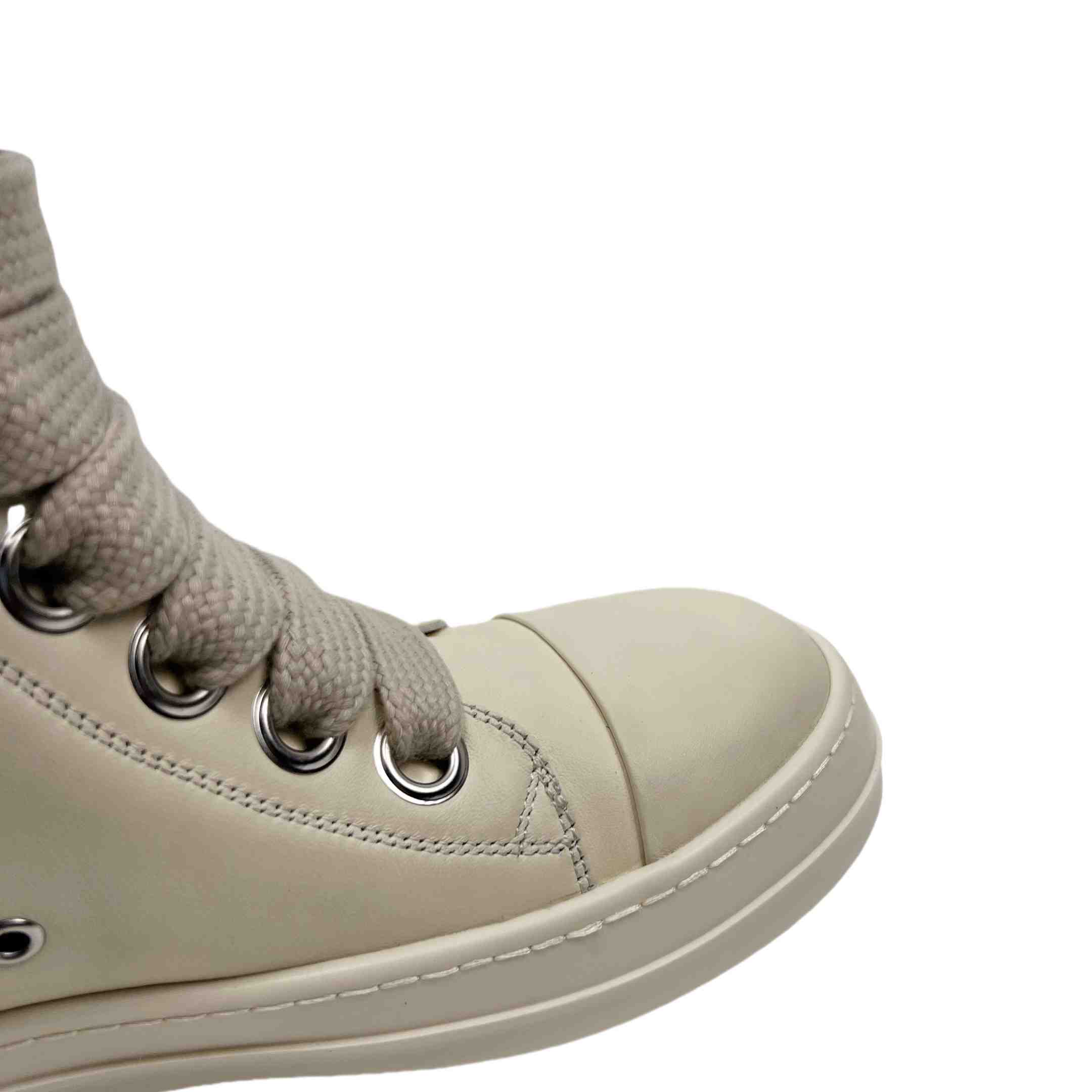 Rick Owens Lido High Sneaks Jumbo Laced Milk - DopestKickz