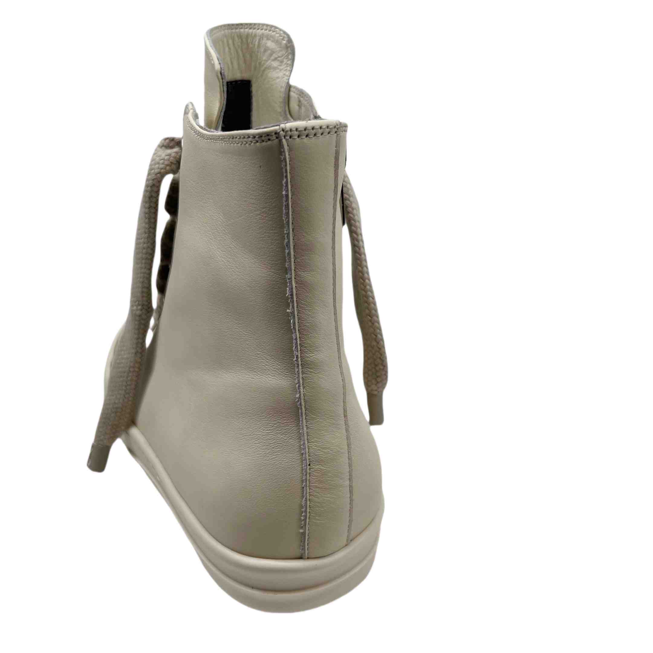 Rick Owens Lido High Sneaks Jumbo Laced Milk - DopestKickz