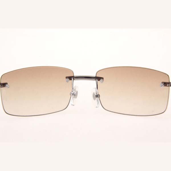 Cartier CT_3524012 Diamond Wood Eyeglasses In Silver Brown - DopestKickz