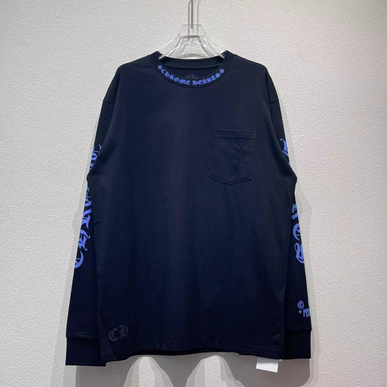 Chrome Hearts Neck Logo Long-Sleeve T-Shirt 'Black' - DopestKickz