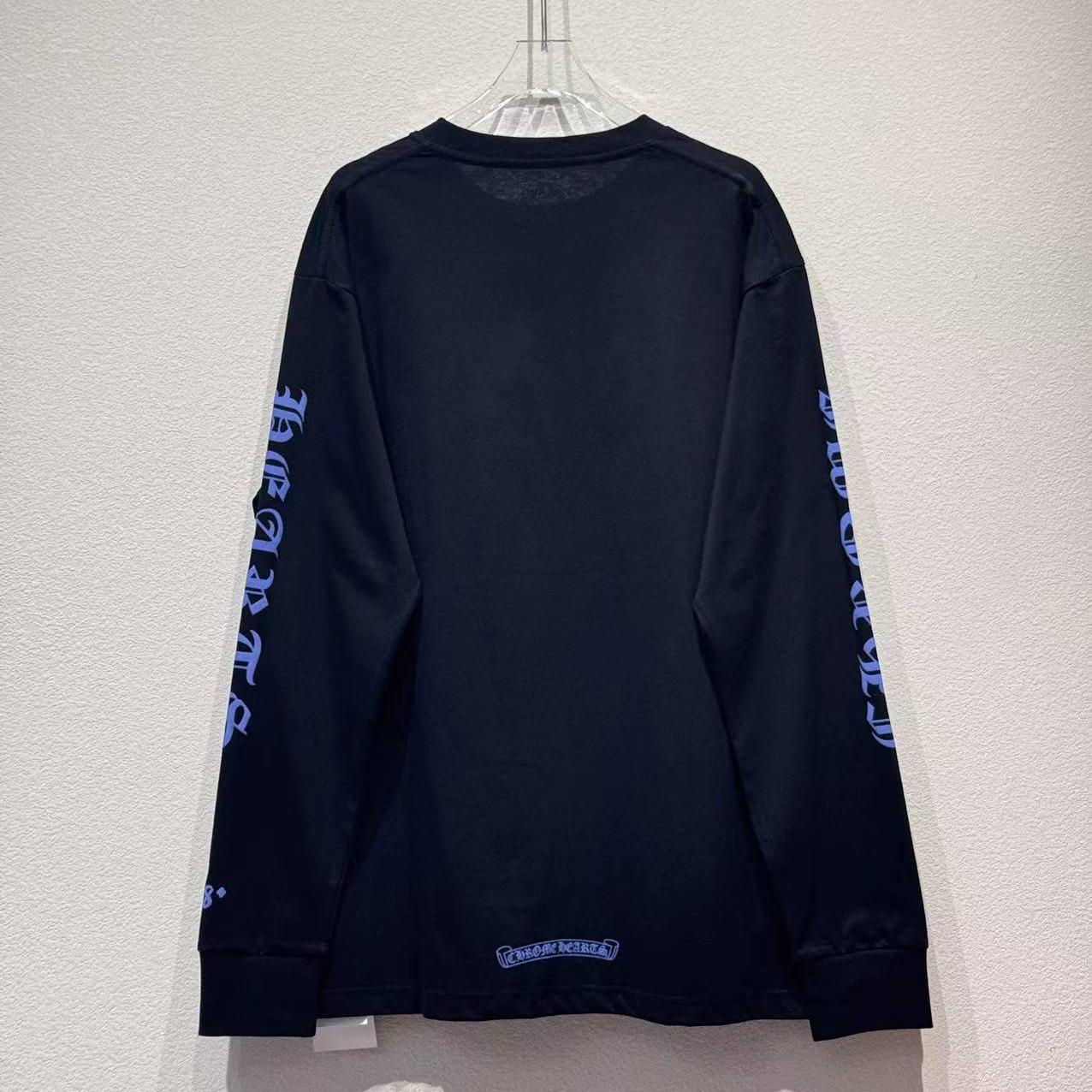 Chrome Hearts Neck Logo Long-Sleeve T-Shirt 'Black' - DopestKickz