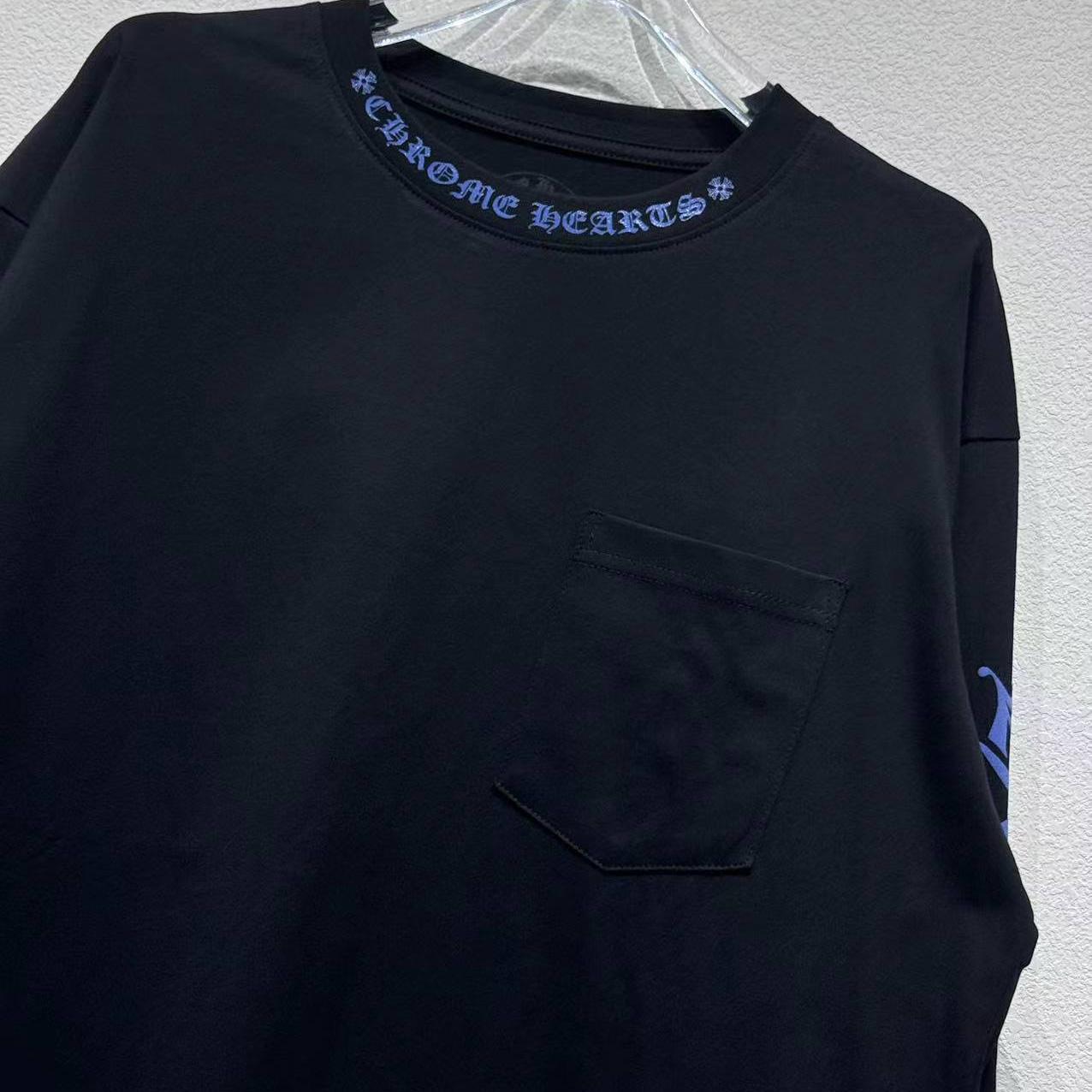 Chrome Hearts Neck Logo Long-Sleeve T-Shirt 'Black' - DopestKickz