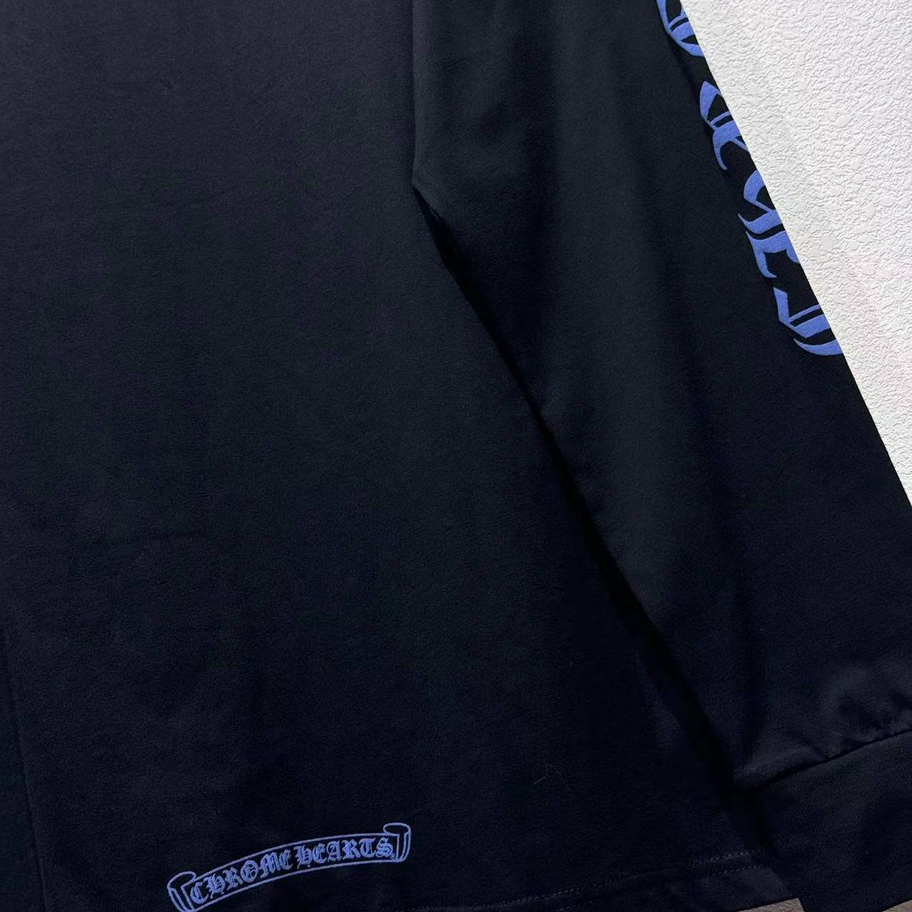 Chrome Hearts Neck Logo Long-Sleeve T-Shirt 'Black' - DopestKickz
