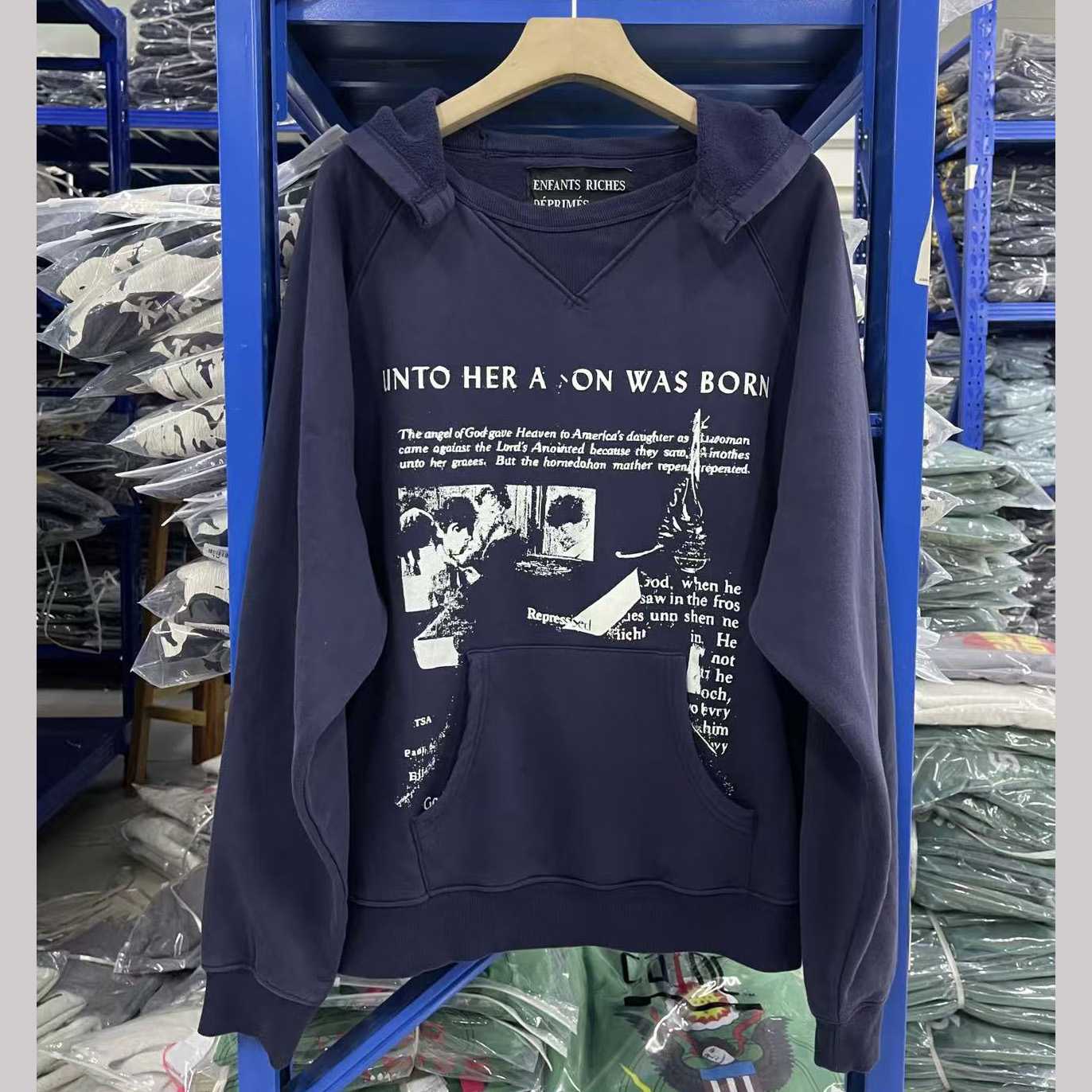 Enfants Riches Déprimés 25SS '' Unto Her A On Was Born'' Hoodie - DopestKickz