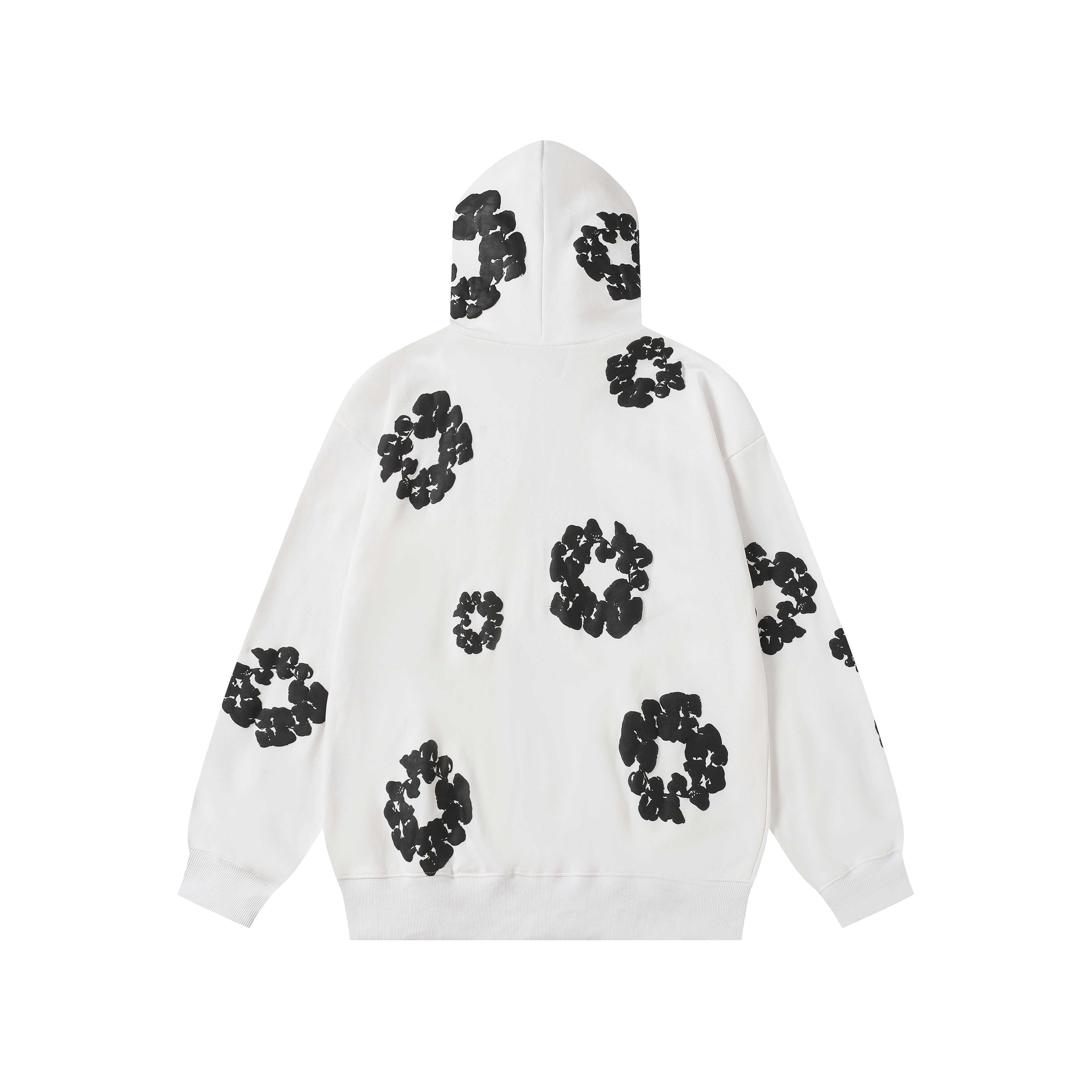 Denim Tears Cotton Wreath Zip Hoodie White - DopestKickz