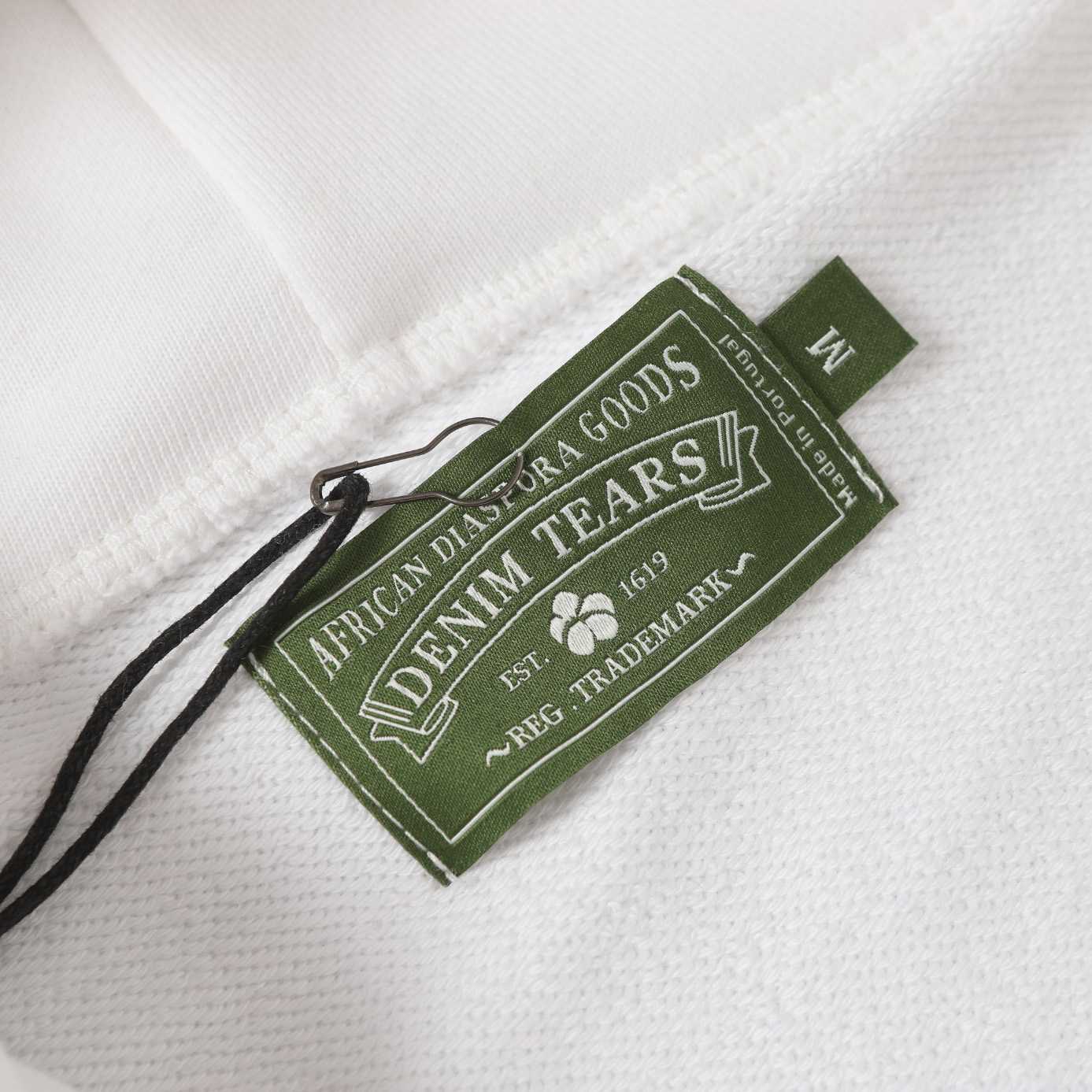 Denim Tears Cotton Wreath Zip Hoodie White - DopestKickz