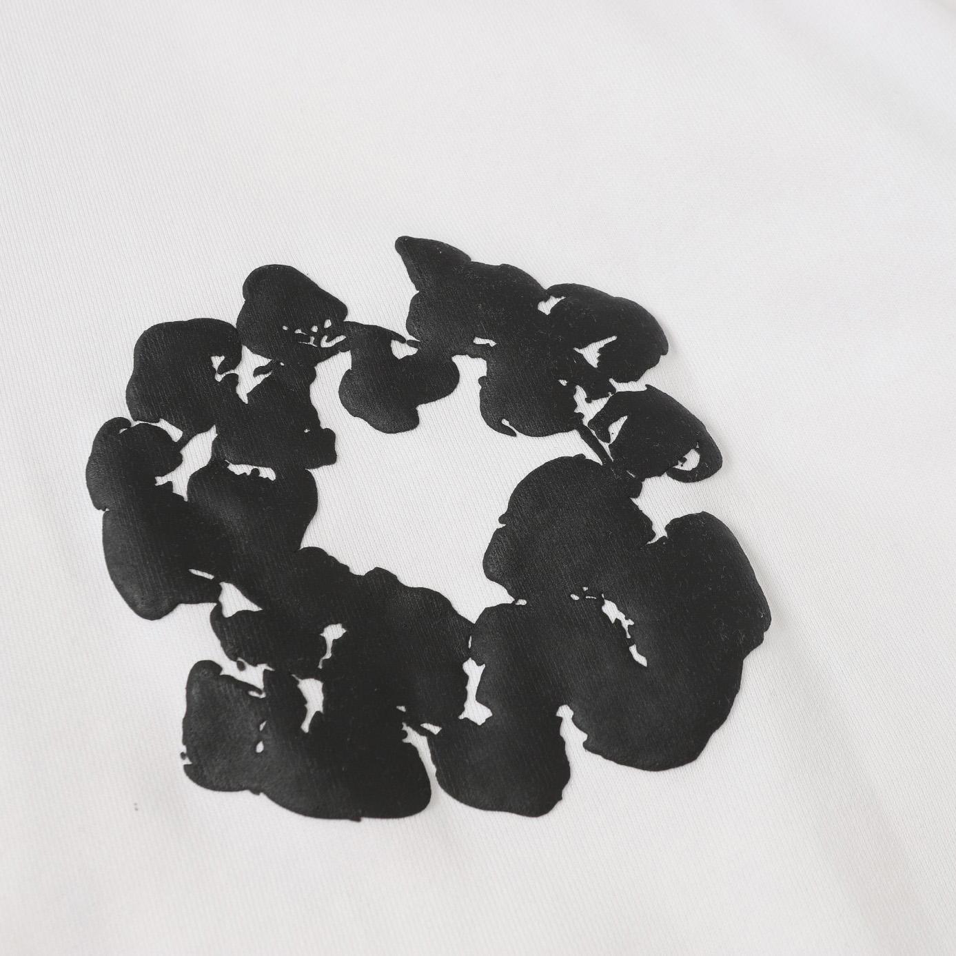 Denim Tears Cotton Wreath Zip Hoodie White - DopestKickz