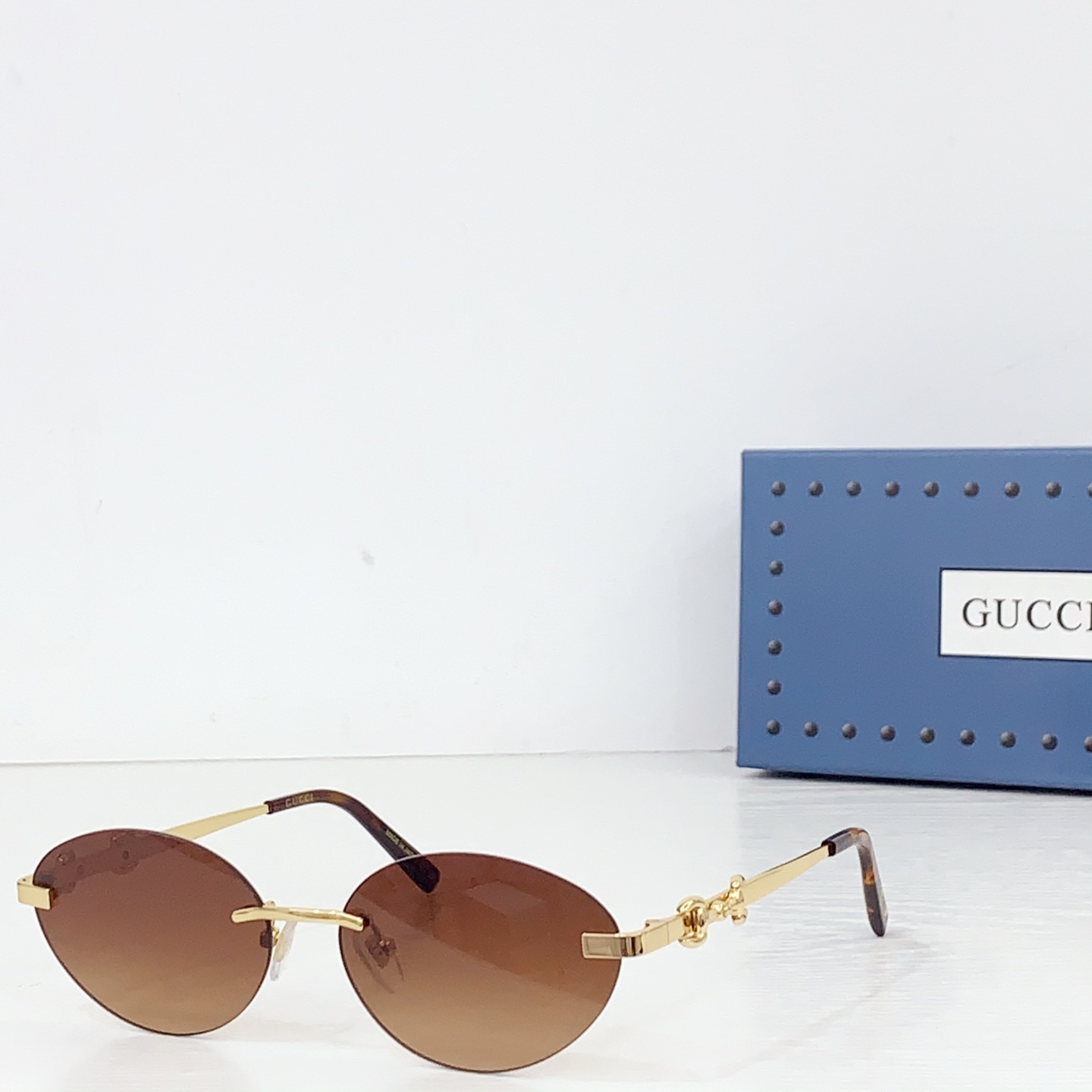 Gucci Frameless Oval Sunglasses - DopestKickz