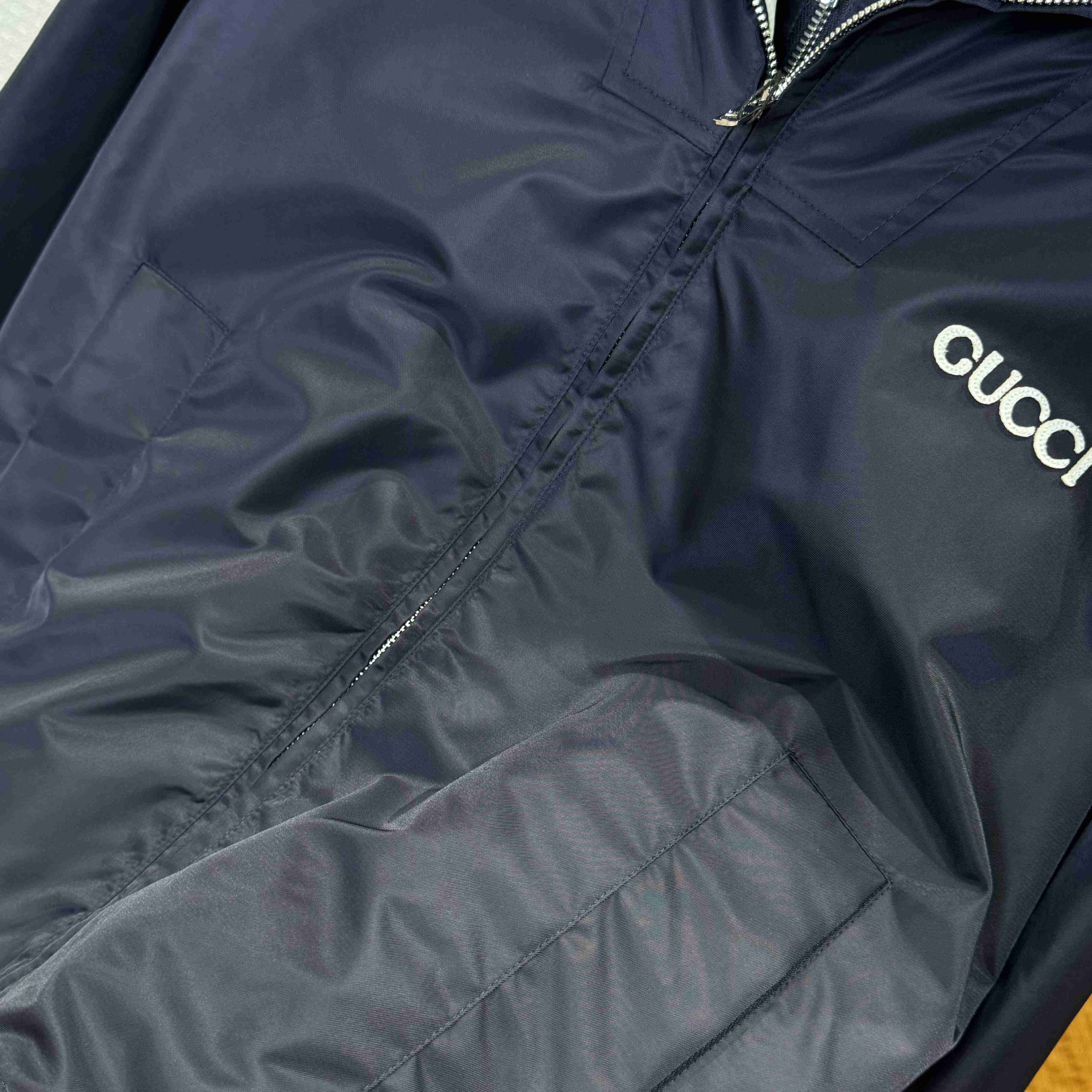 Gucci Nylon Twill Jacket With Patch - DopestKickz