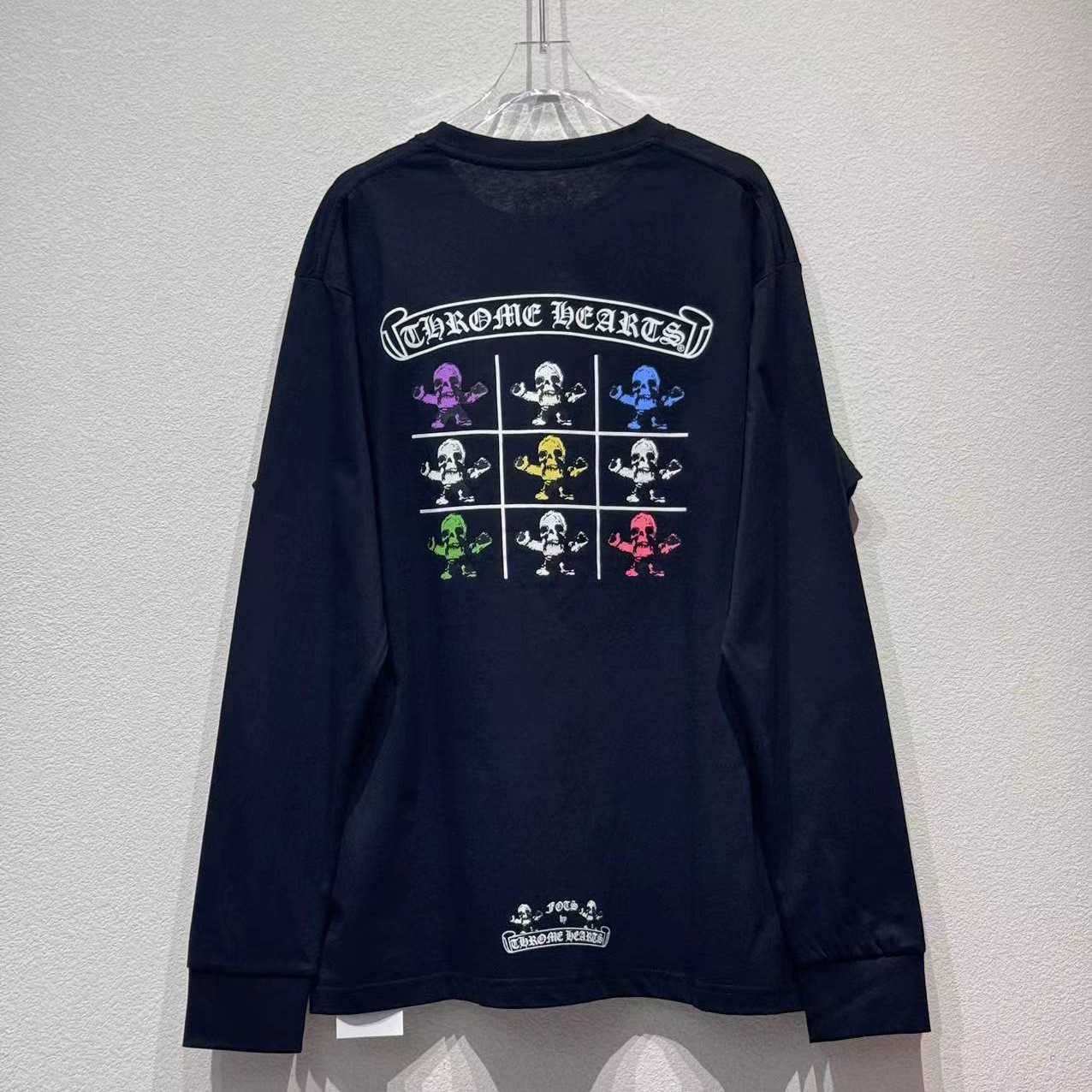 Chrome Hearts Foti Multi Teeter Harris Logo Long Sleeve Tee Shirt Black - DopestKickz