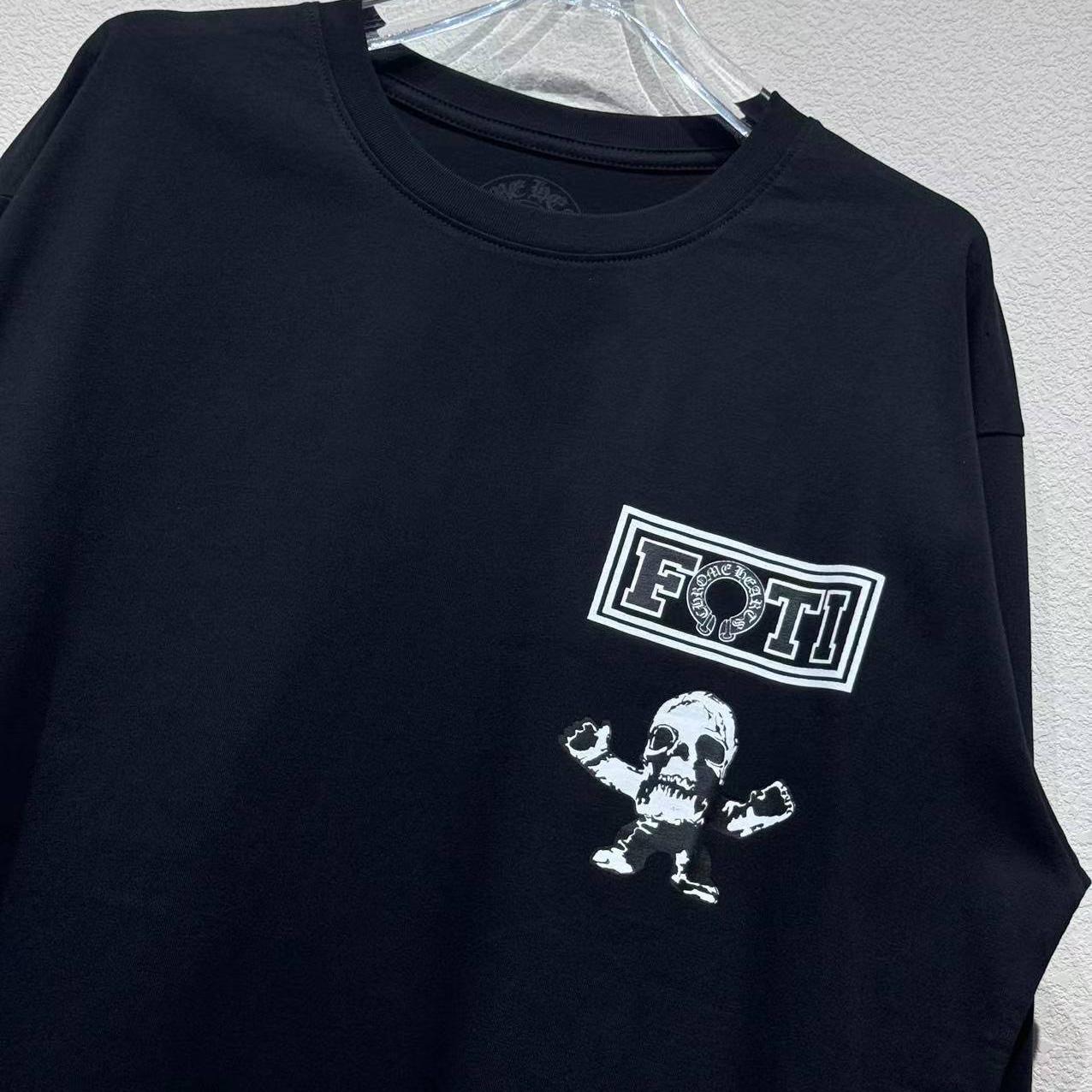 Chrome Hearts Foti Multi Teeter Harris Logo Long Sleeve Tee Shirt Black - DopestKickz