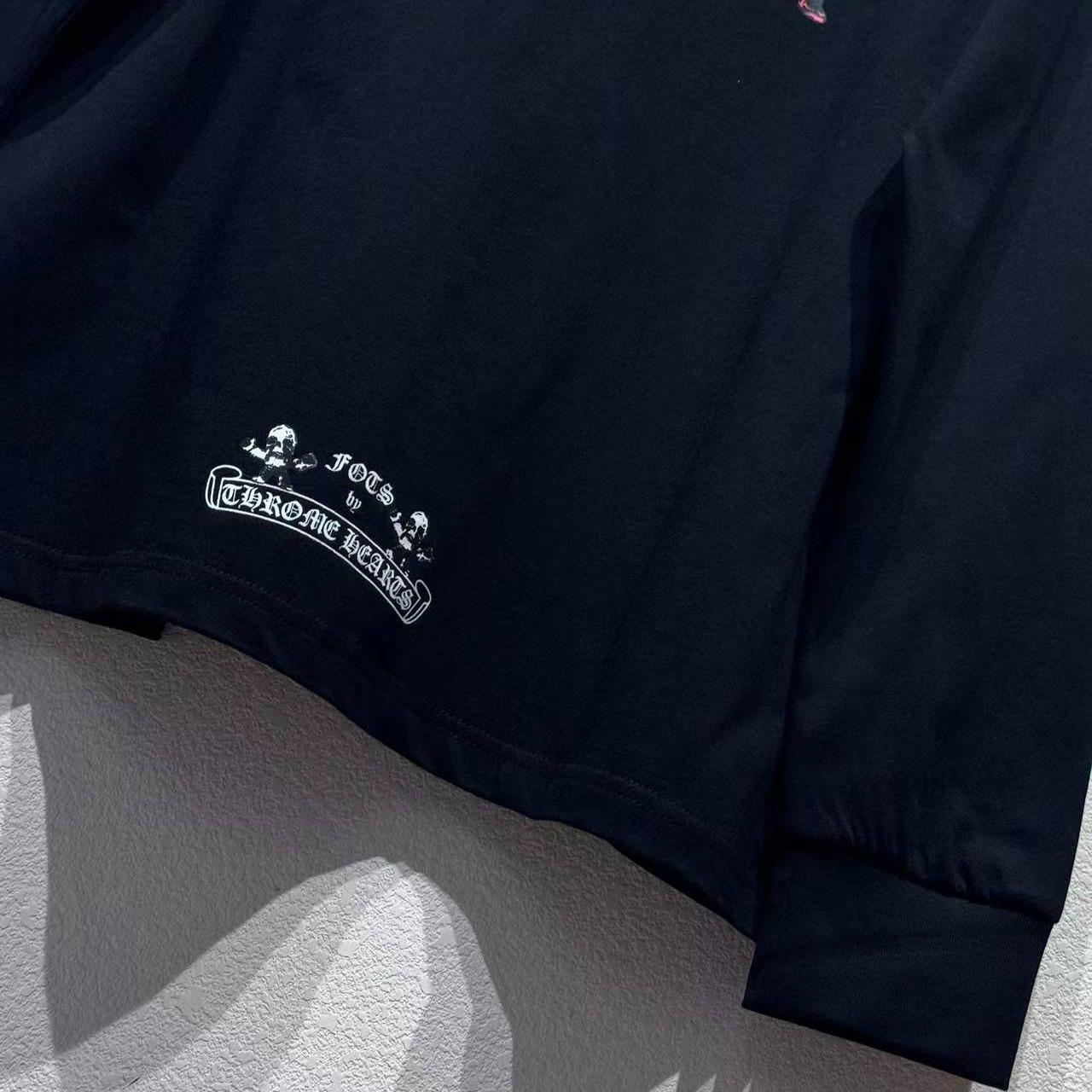 Chrome Hearts Foti Multi Teeter Harris Logo Long Sleeve Tee Shirt Black - DopestKickz