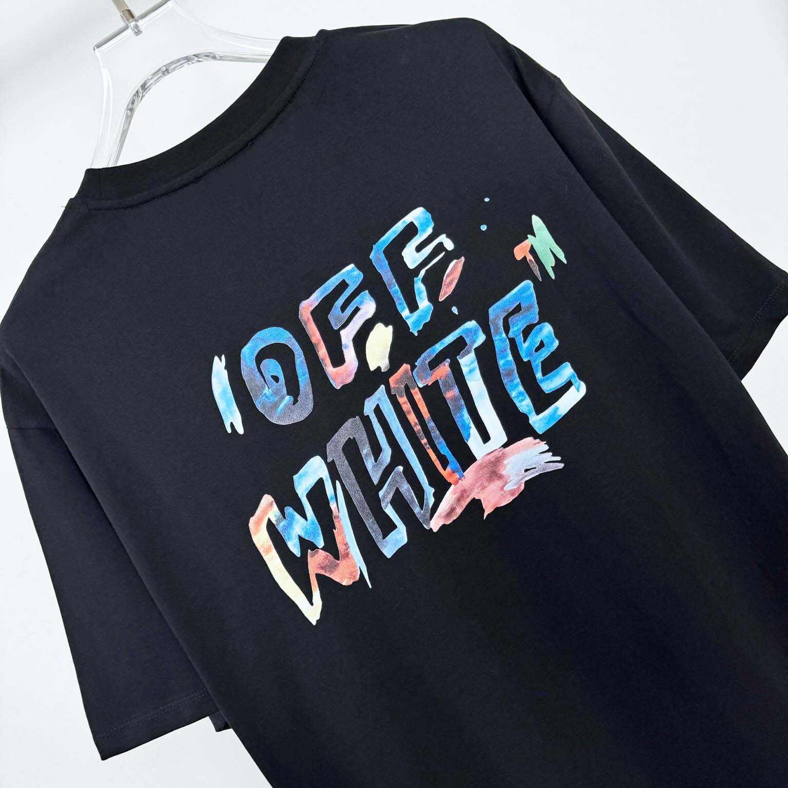 Off-White Boys Watercolour T-Shirt In Black - DopestKickz