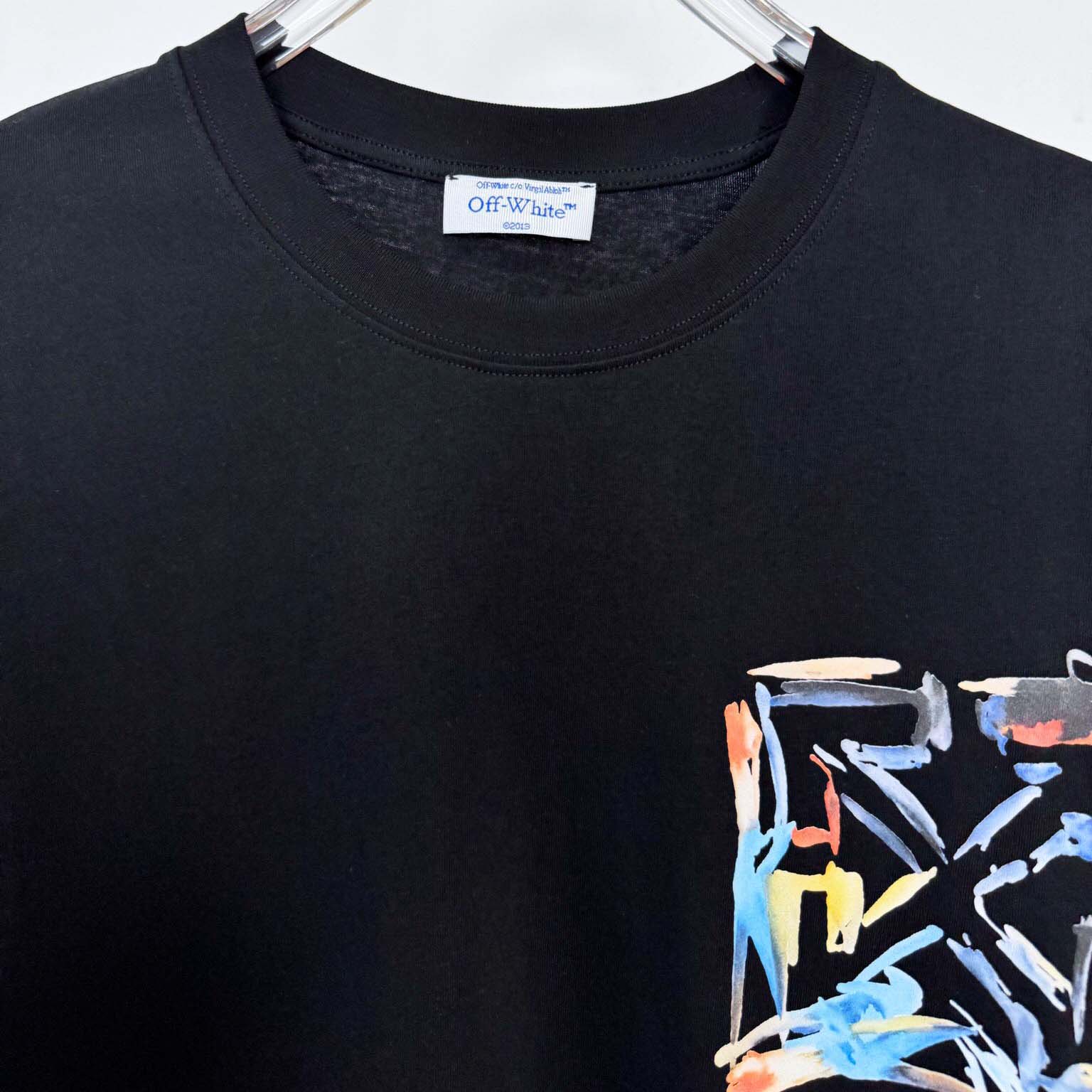 Off-White Boys Watercolour T-Shirt In Black - DopestKickz