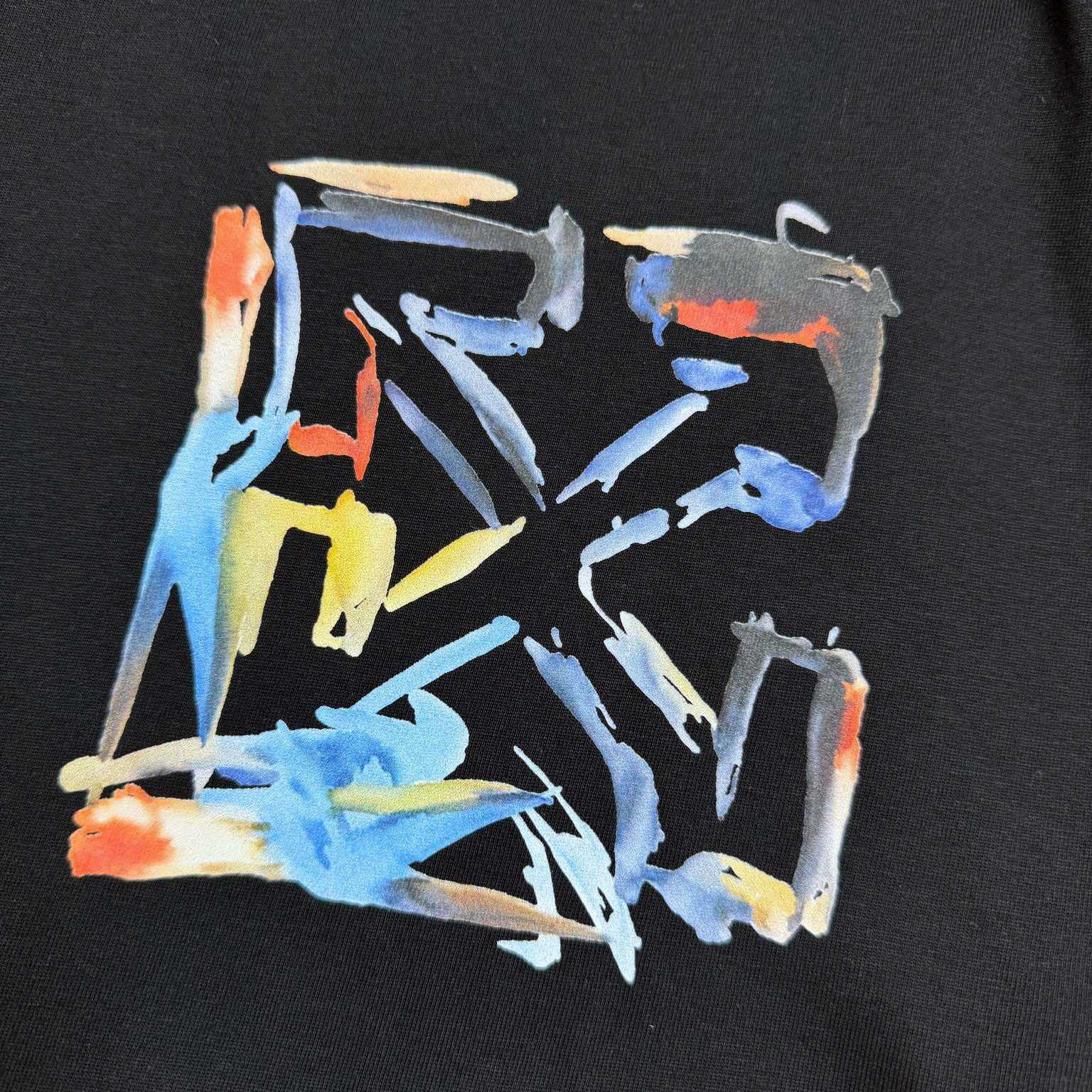 Off-White Boys Watercolour T-Shirt In Black - DopestKickz