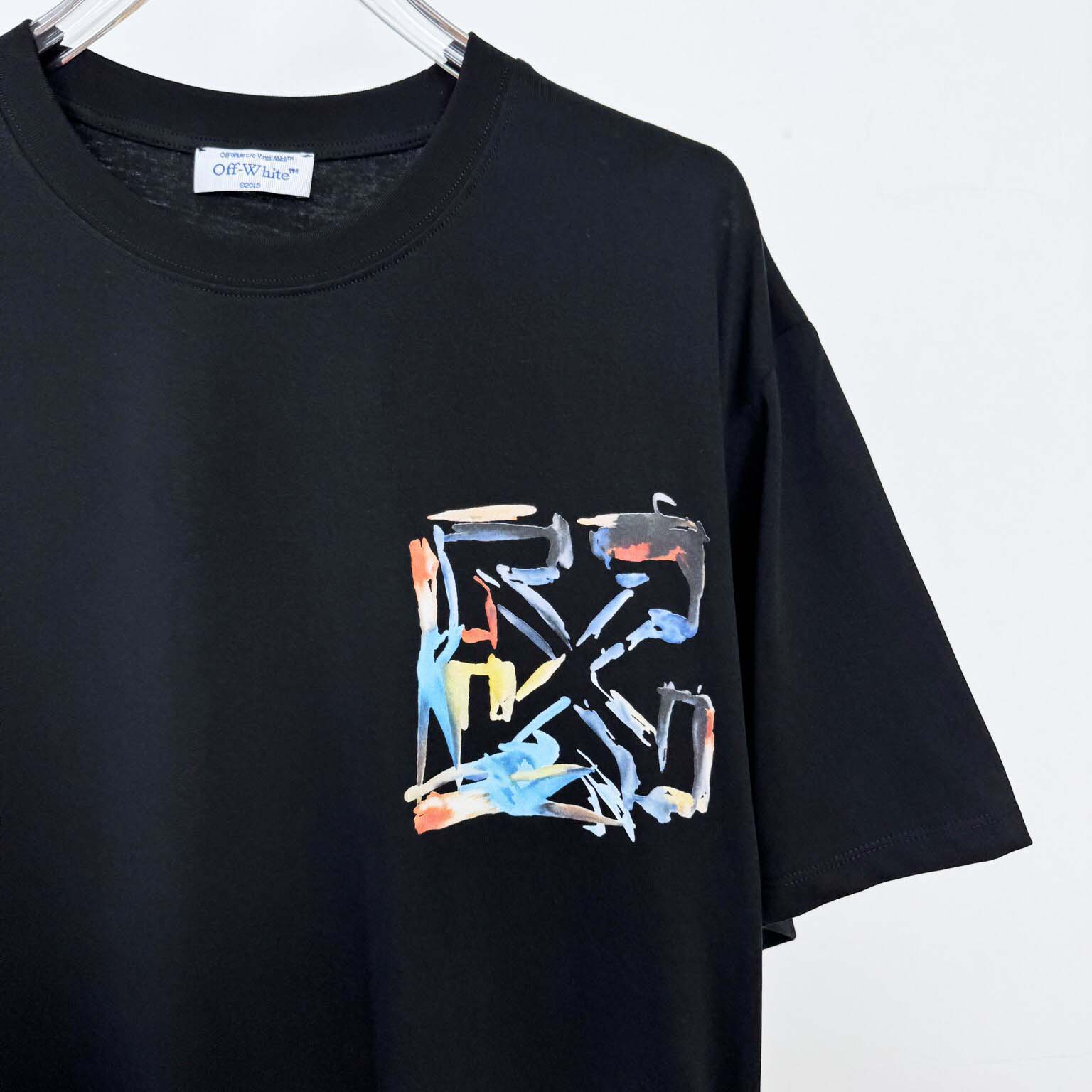 Off-White Boys Watercolour T-Shirt In Black - DopestKickz