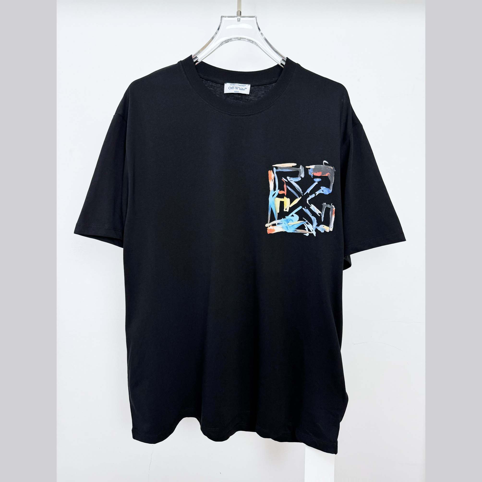 Off-White Boys Watercolour T-Shirt In Black - DopestKickz