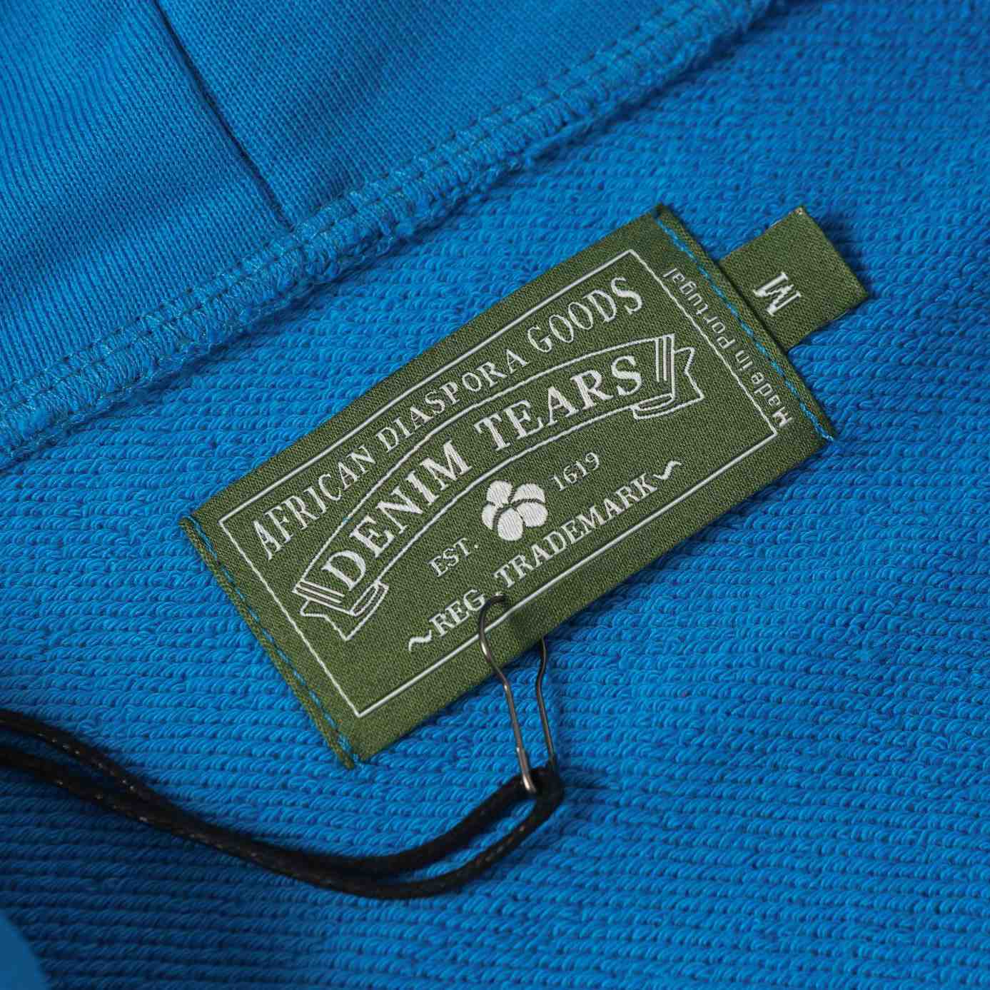 Denim Tears Cotton Wreath Zip Hoodie Blue - DopestKickz