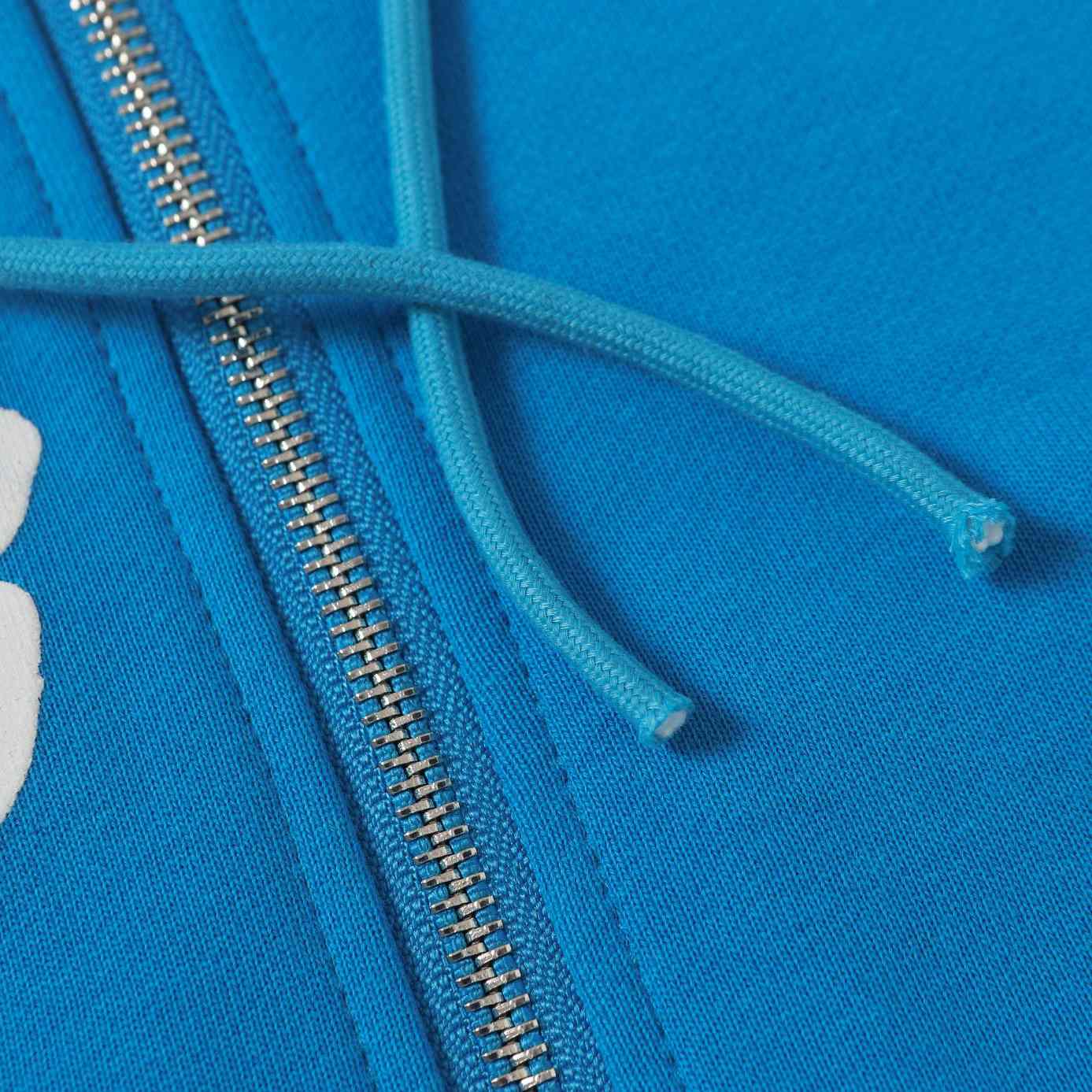 Denim Tears Cotton Wreath Zip Hoodie Blue - DopestKickz