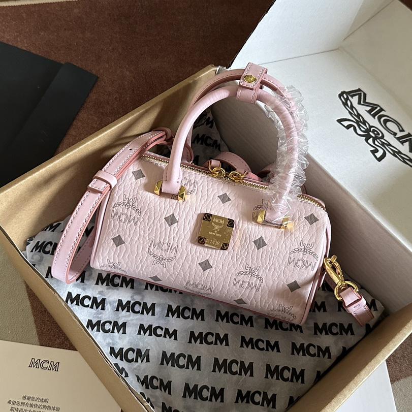MCM Ella Boston Bag In Visetos  （18x10x8cm） - DopestKickz
