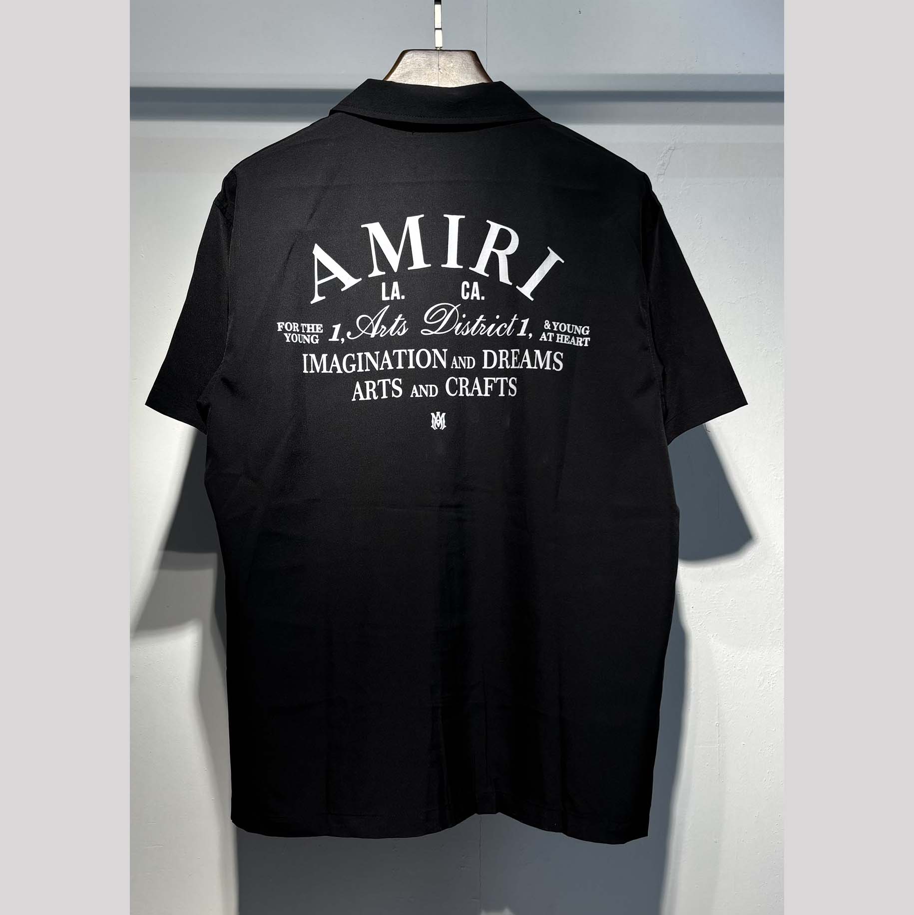 Amiri Logo-print Short-sleeve Silk Shirt - DopestKickz