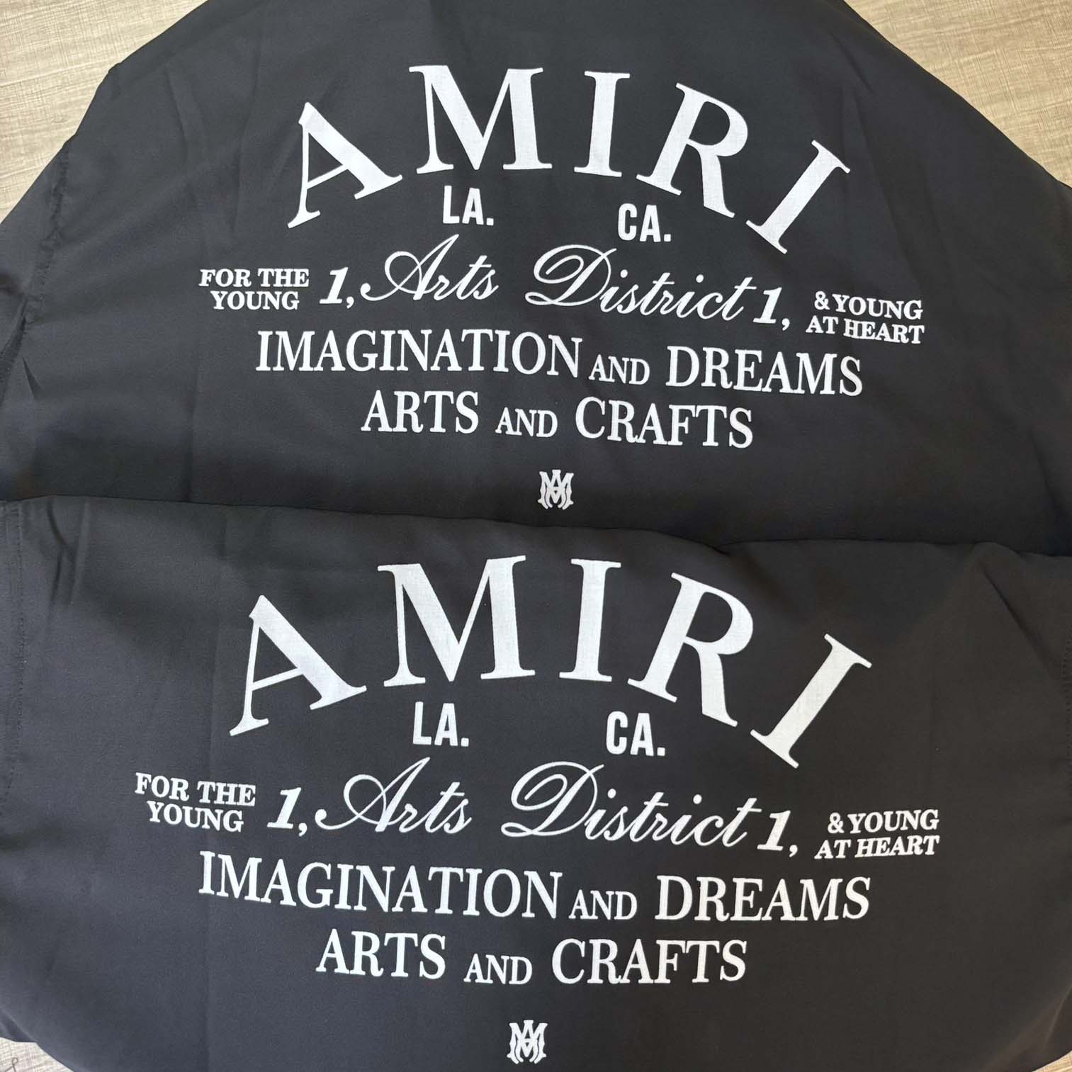 Amiri Logo-print Short-sleeve Silk Shirt - DopestKickz