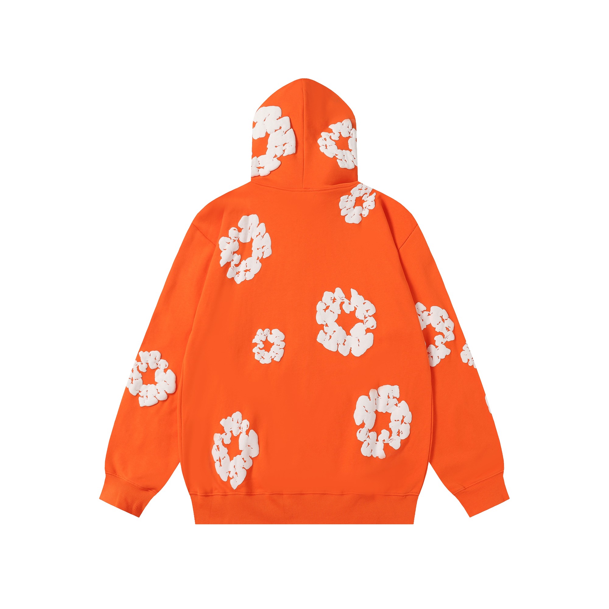 Denim Tears Cotton Wreath Zip Hoodie Orange - DopestKickz