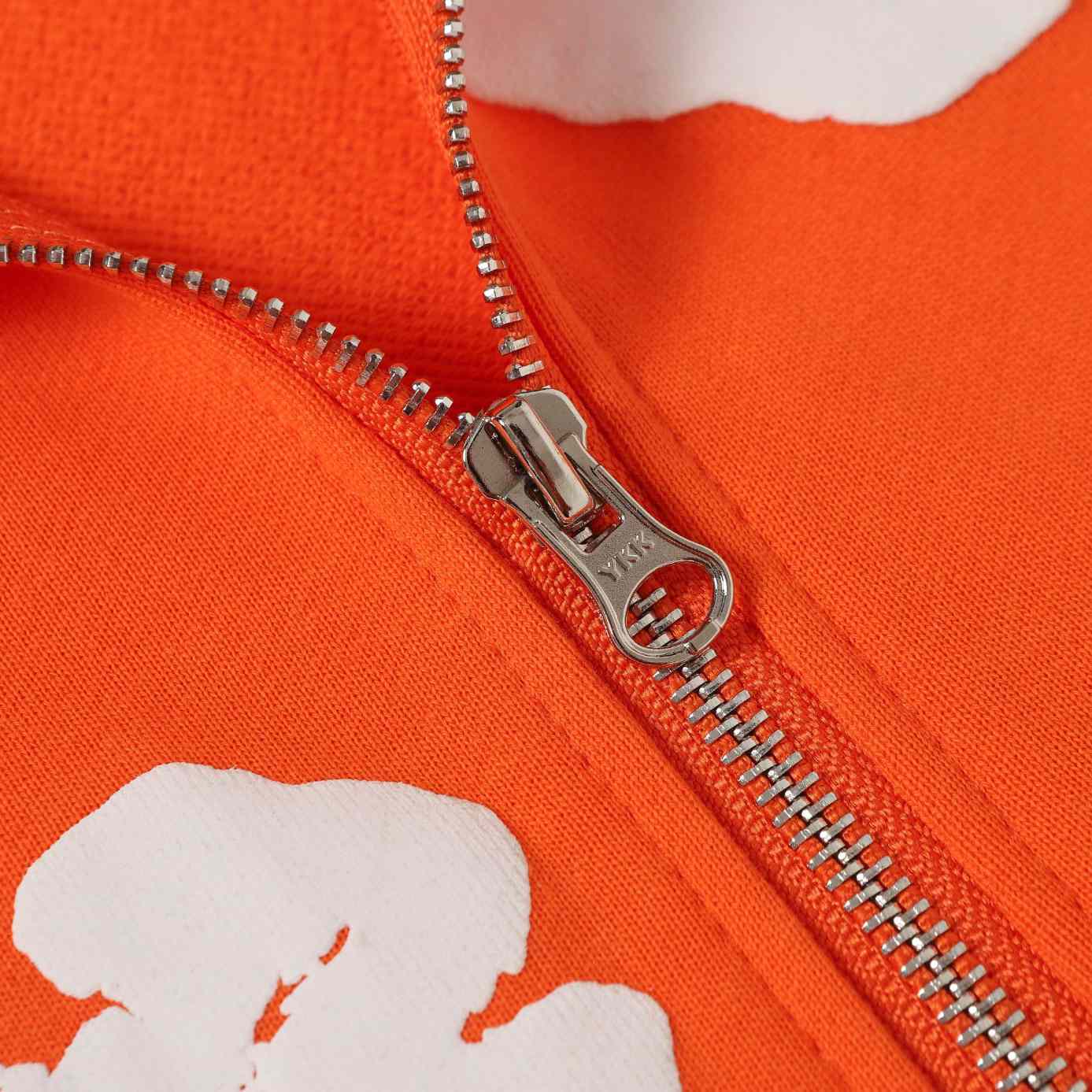 Denim Tears Cotton Wreath Zip Hoodie Orange - DopestKickz