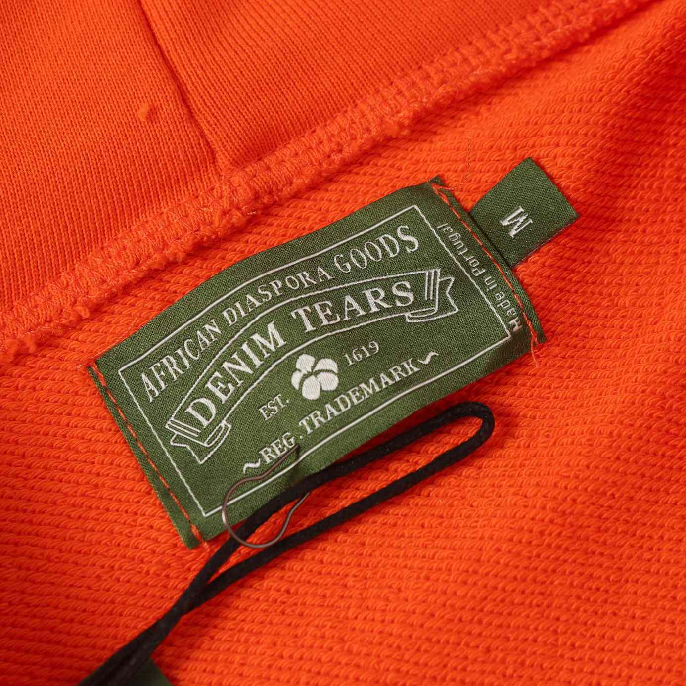 Denim Tears Cotton Wreath Zip Hoodie Orange - DopestKickz