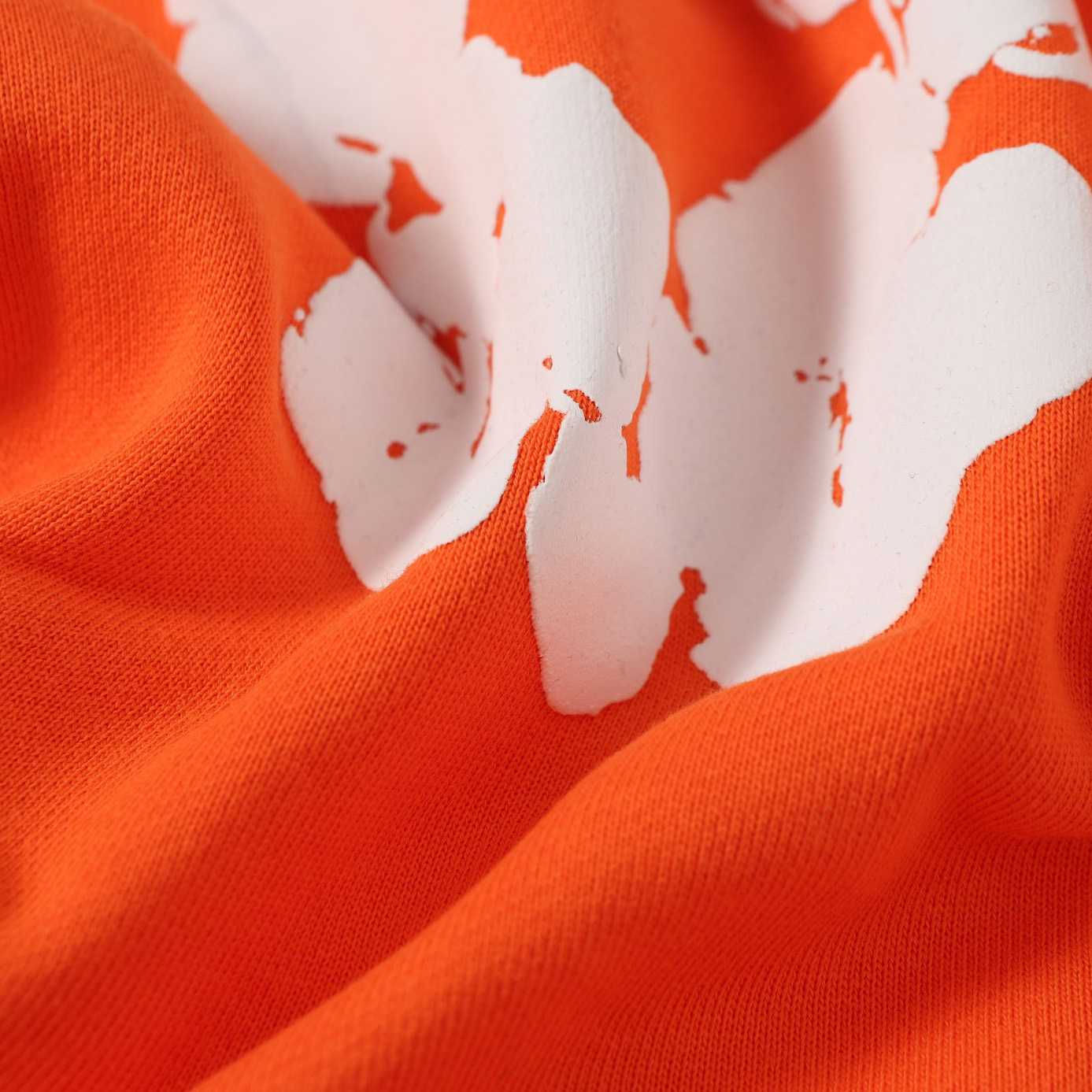 Denim Tears Cotton Wreath Zip Hoodie Orange - DopestKickz