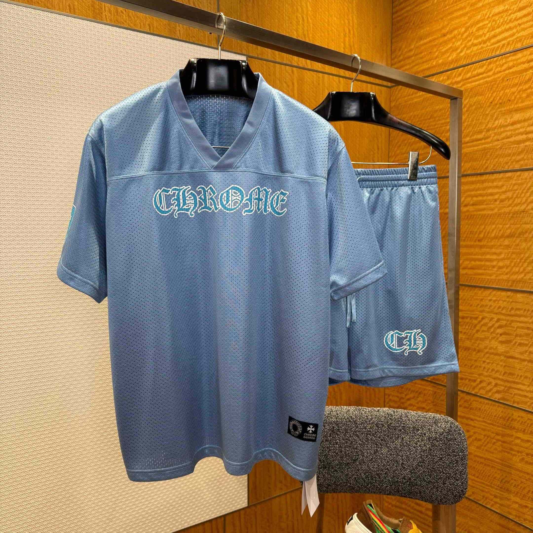 Chrome Hearts Stadium Mesh Short Sleeve & Shorts - DopestKickz