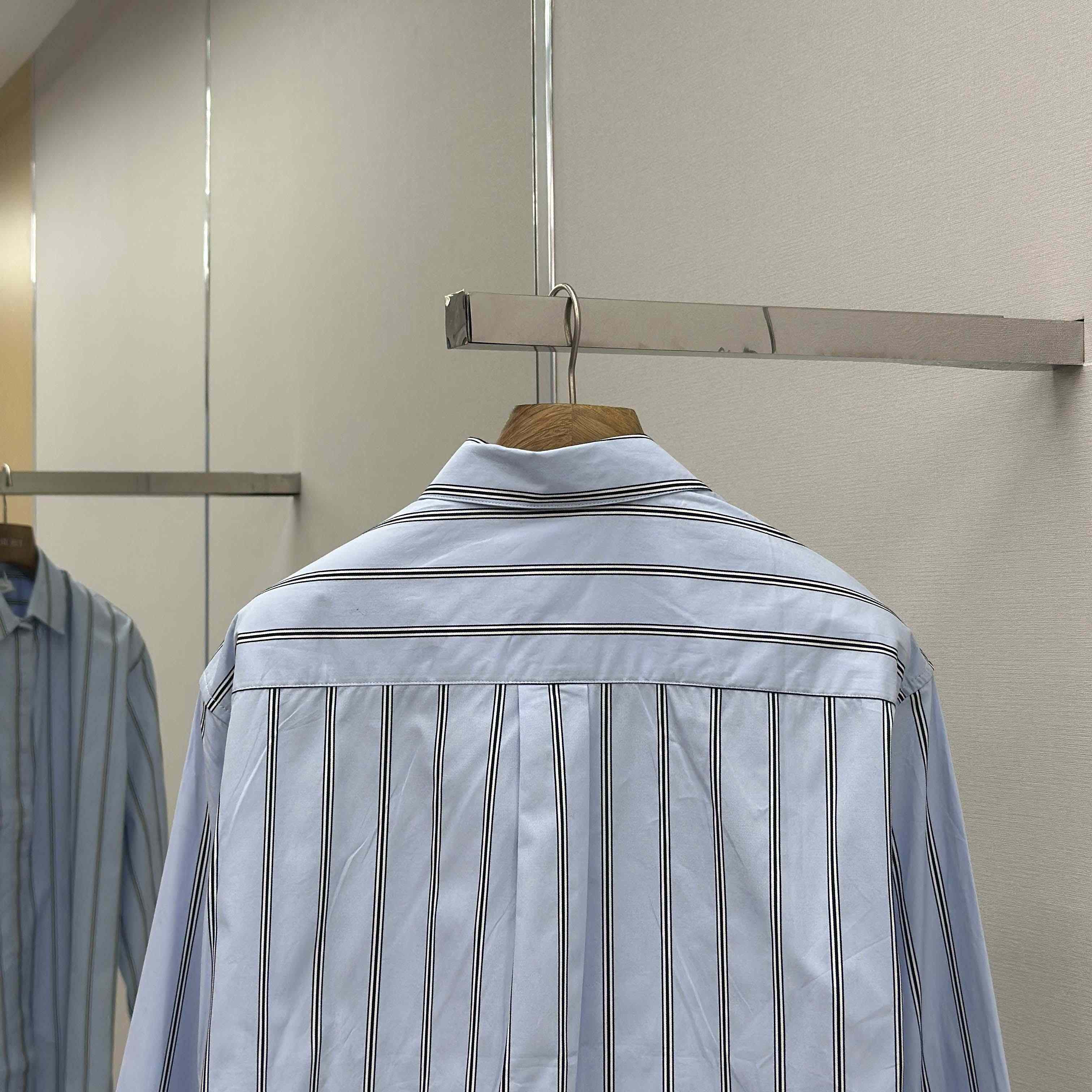 Dior Embroidery Shirt in Blue - DopestKickz