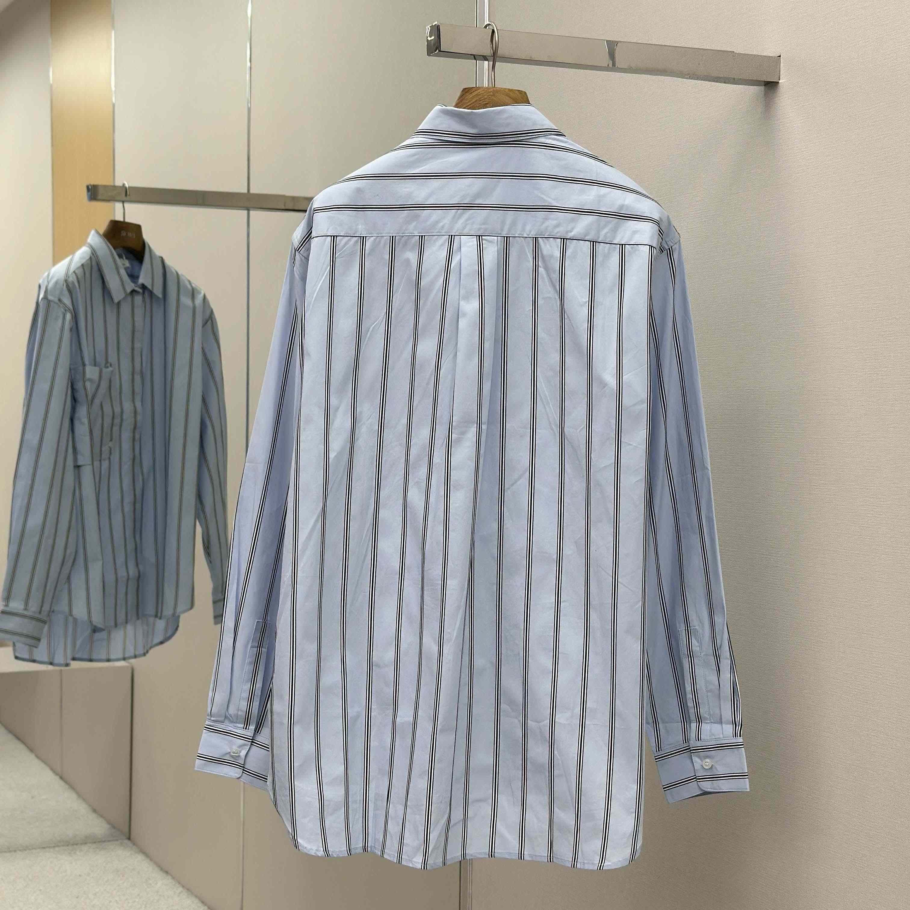 Dior Embroidery Shirt in Blue - DopestKickz