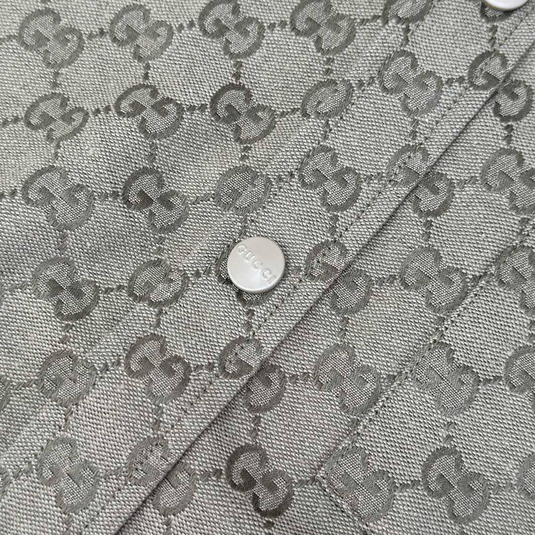 Gucci  Monogrammed Cotton-Blend Jacquard Shirt - DopestKickz