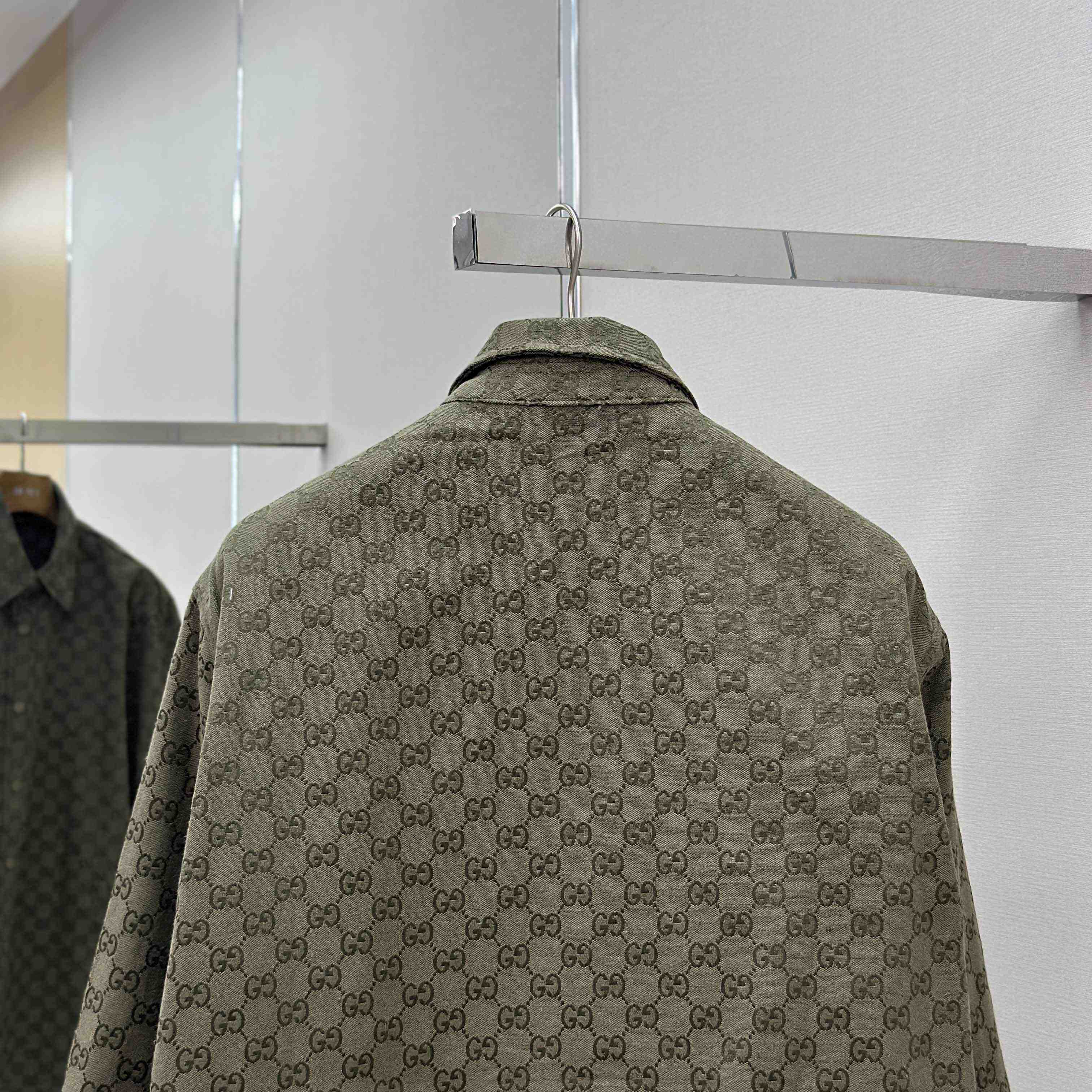 Gucci  Monogrammed Cotton-Blend Jacquard Shirt - DopestKickz