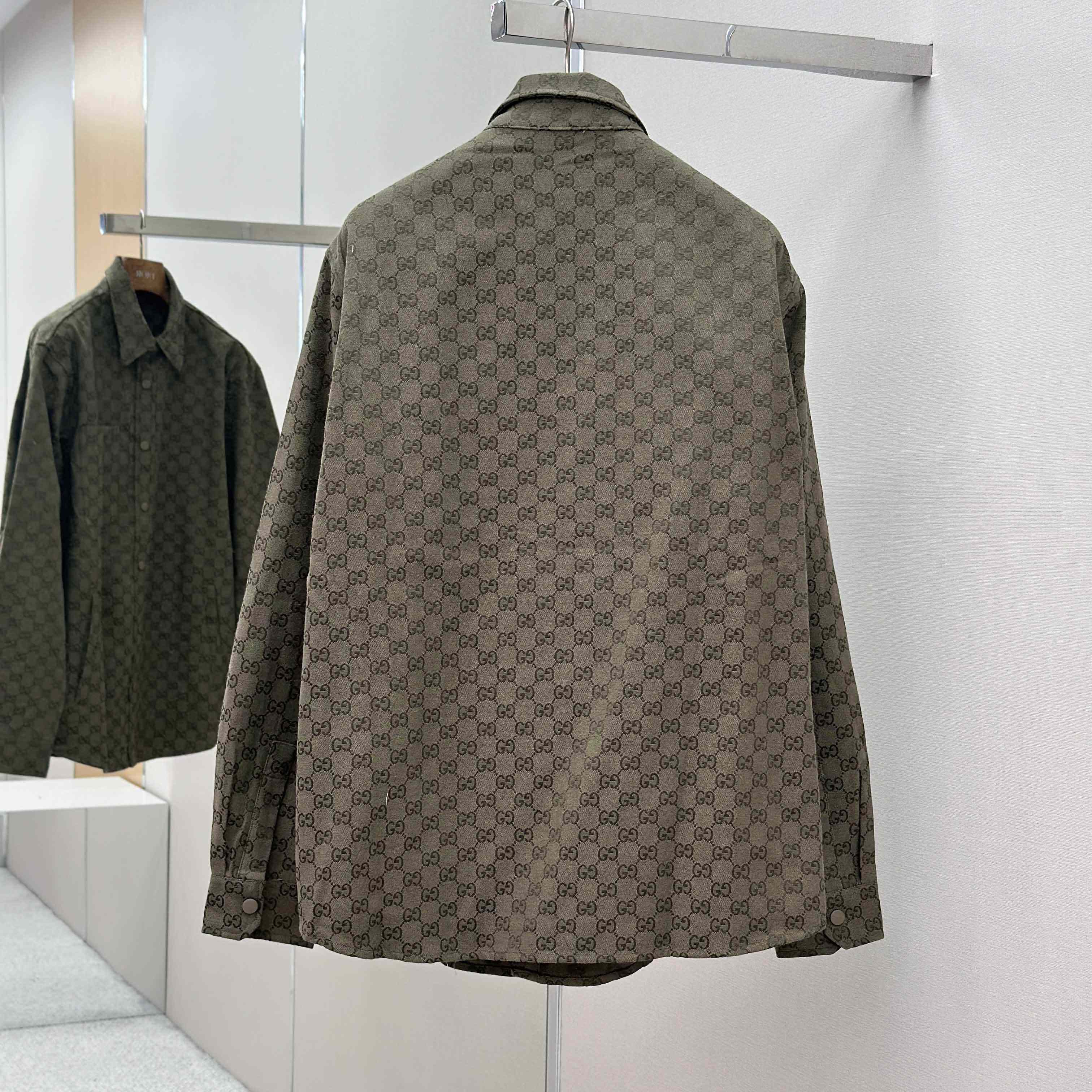 Gucci  Monogrammed Cotton-Blend Jacquard Shirt - DopestKickz