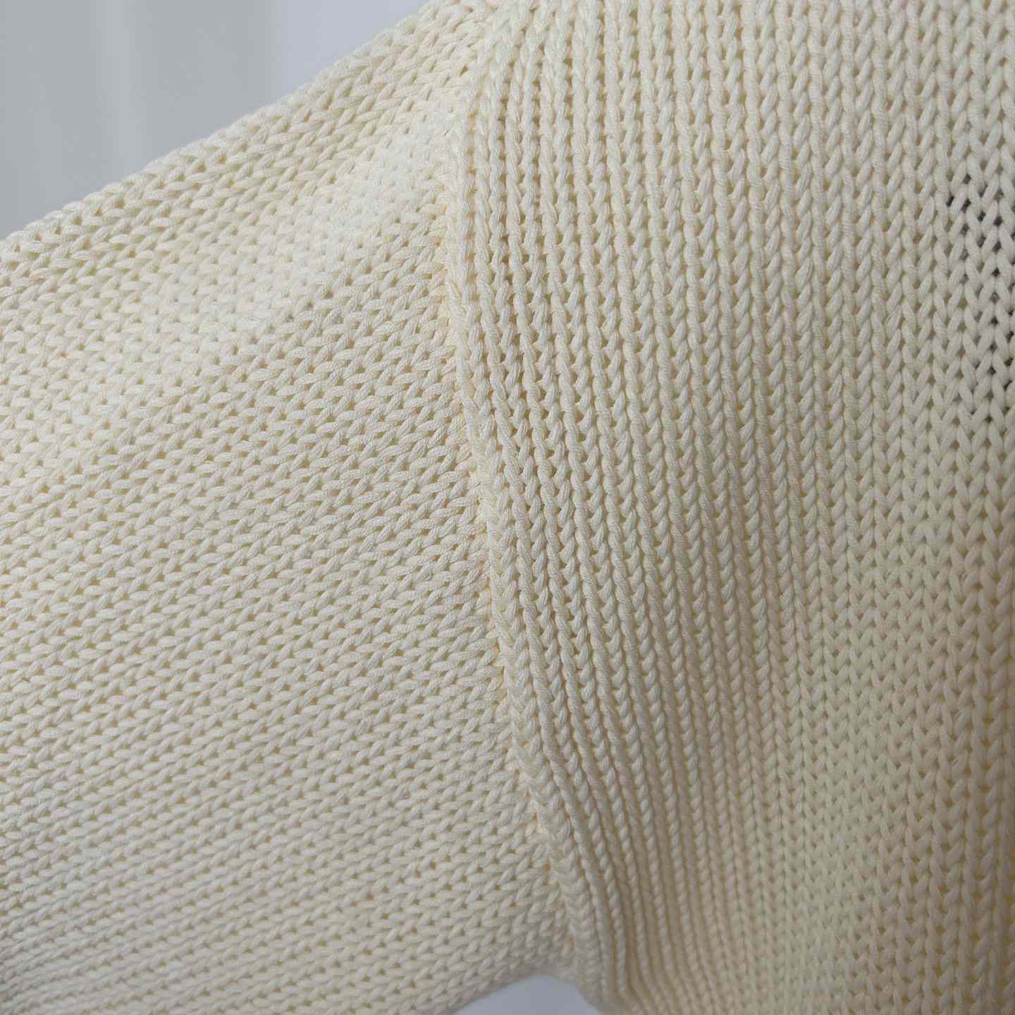 Off White Big Bookish Chunky Knit Crewn Creme Brul - DopestKickz