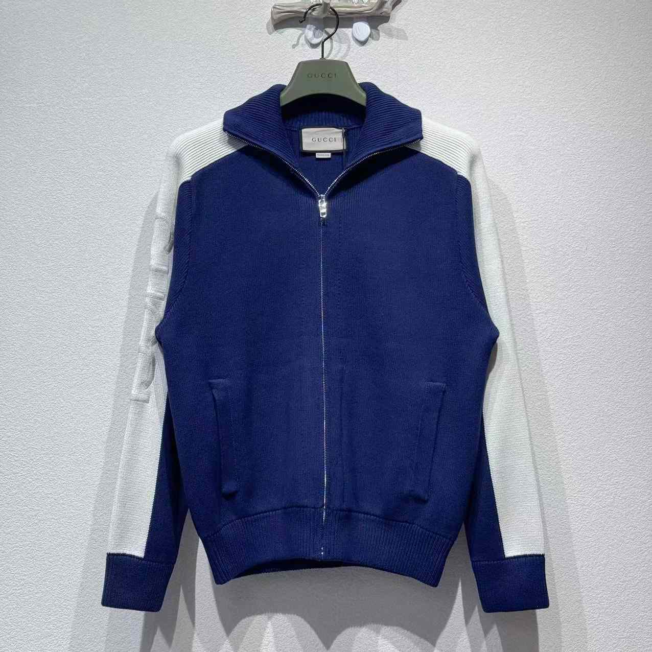 Gucci Cotton Knit Zip Bomber Jacket - DopestKickz